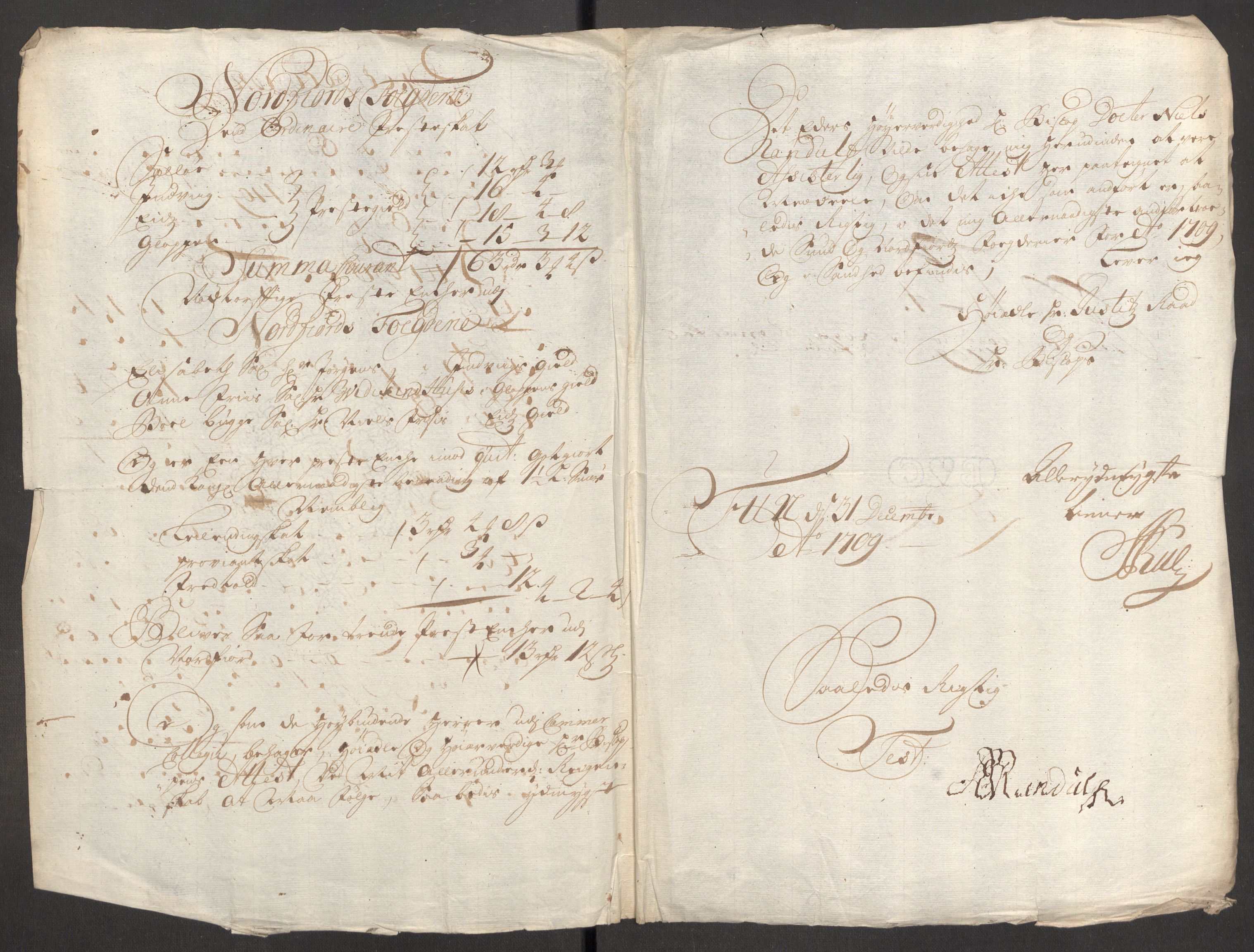 Rentekammeret inntil 1814, Reviderte regnskaper, Fogderegnskap, RA/EA-4092/R53/L3432: Fogderegnskap Sunn- og Nordfjord, 1709, p. 84