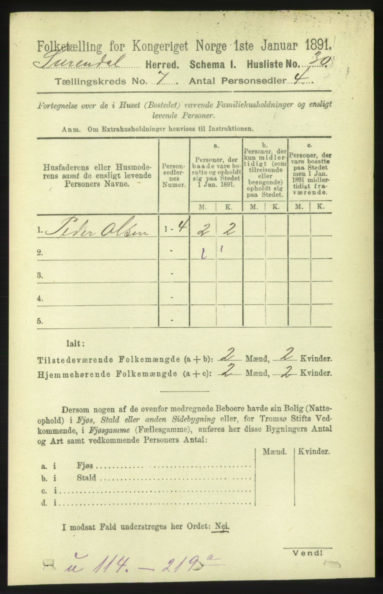 RA, 1891 census for 1566 Surnadal, 1891, p. 1838