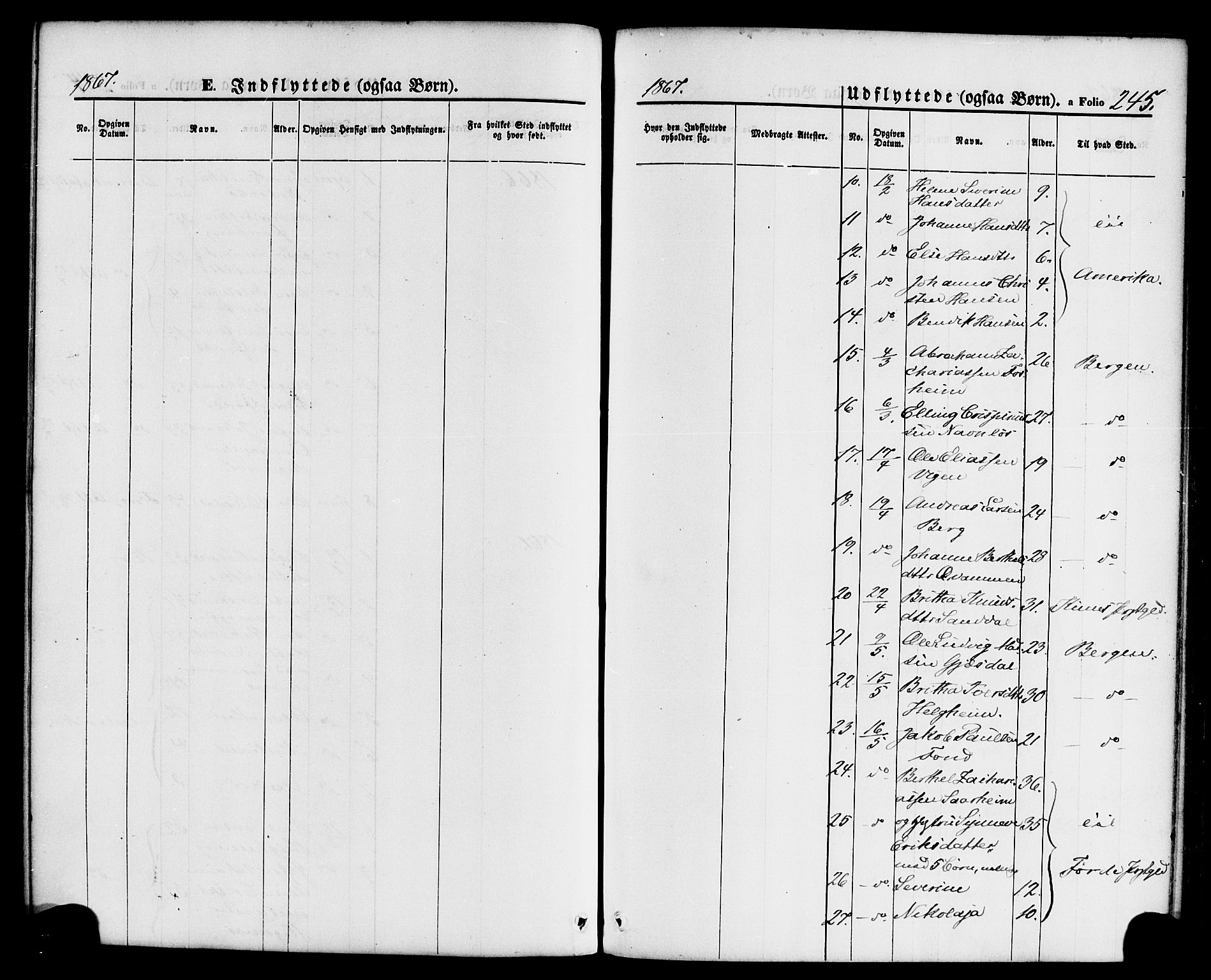 Jølster sokneprestembete, SAB/A-80701/H/Haa/Haaa/L0011: Parish register (official) no. A 11, 1866-1881, p. 245