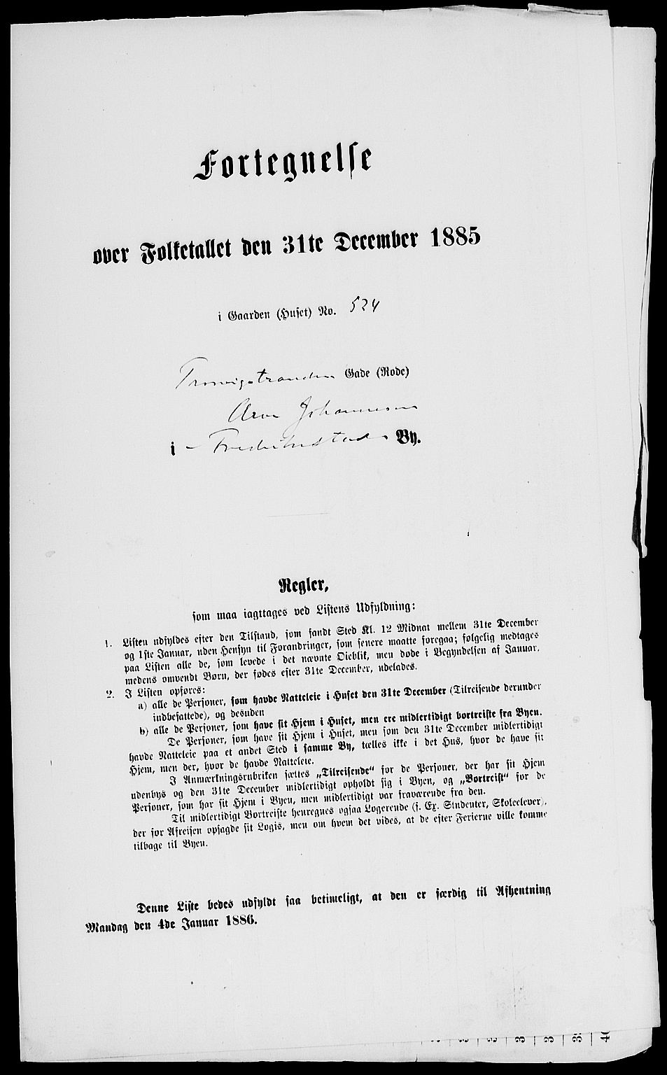 RA, 1885 census for 0103 Fredrikstad, 1885, p. 1438