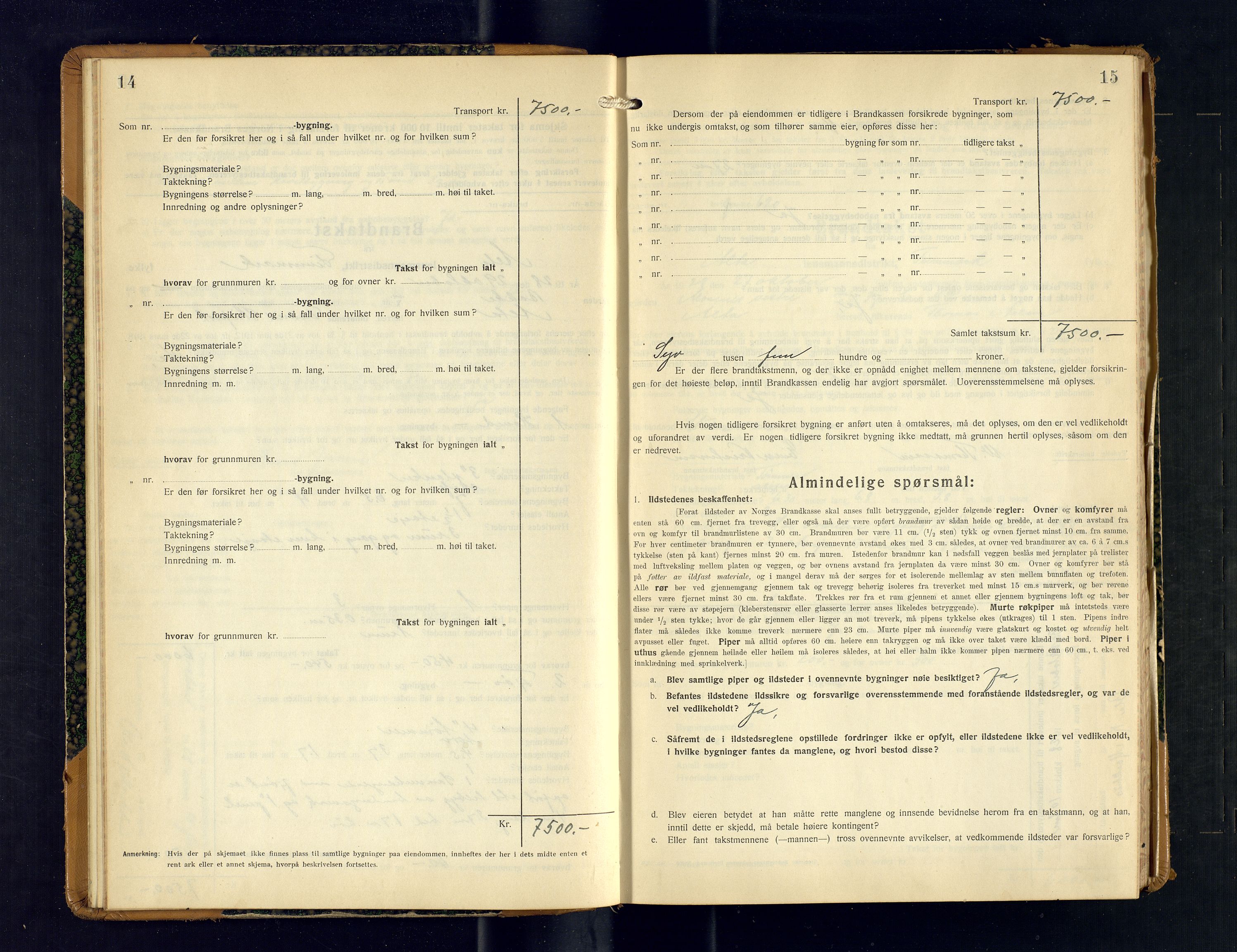 Alta lensmannskontor, AV/SATØ-S-1165/O/Ob/L0176: Branntakstprotokoll, 1928-1932, p. 14-15