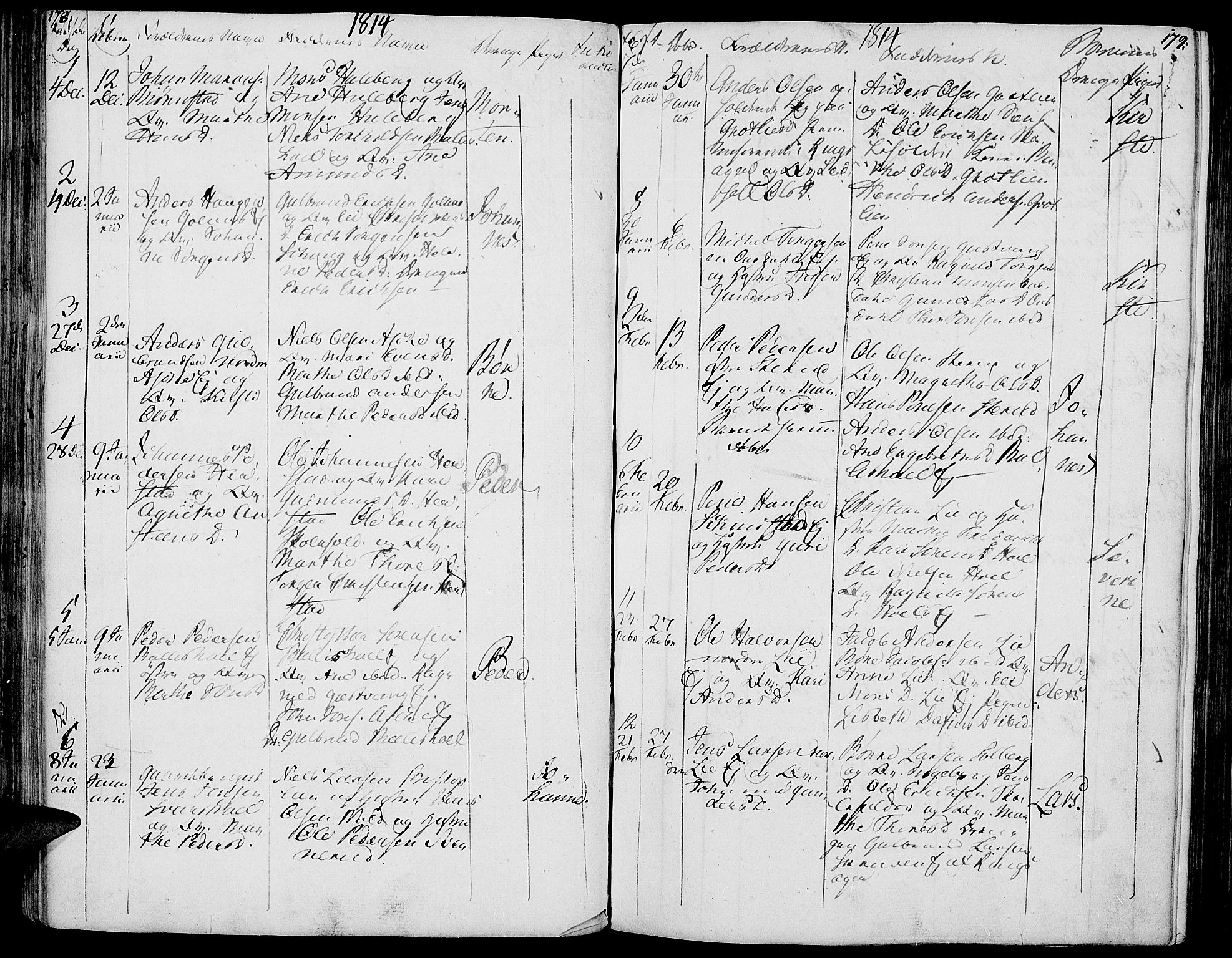 Nes prestekontor, Hedmark, AV/SAH-PREST-020/K/Ka/L0001: Parish register (official) no. 1, 1802-1814, p. 178-179