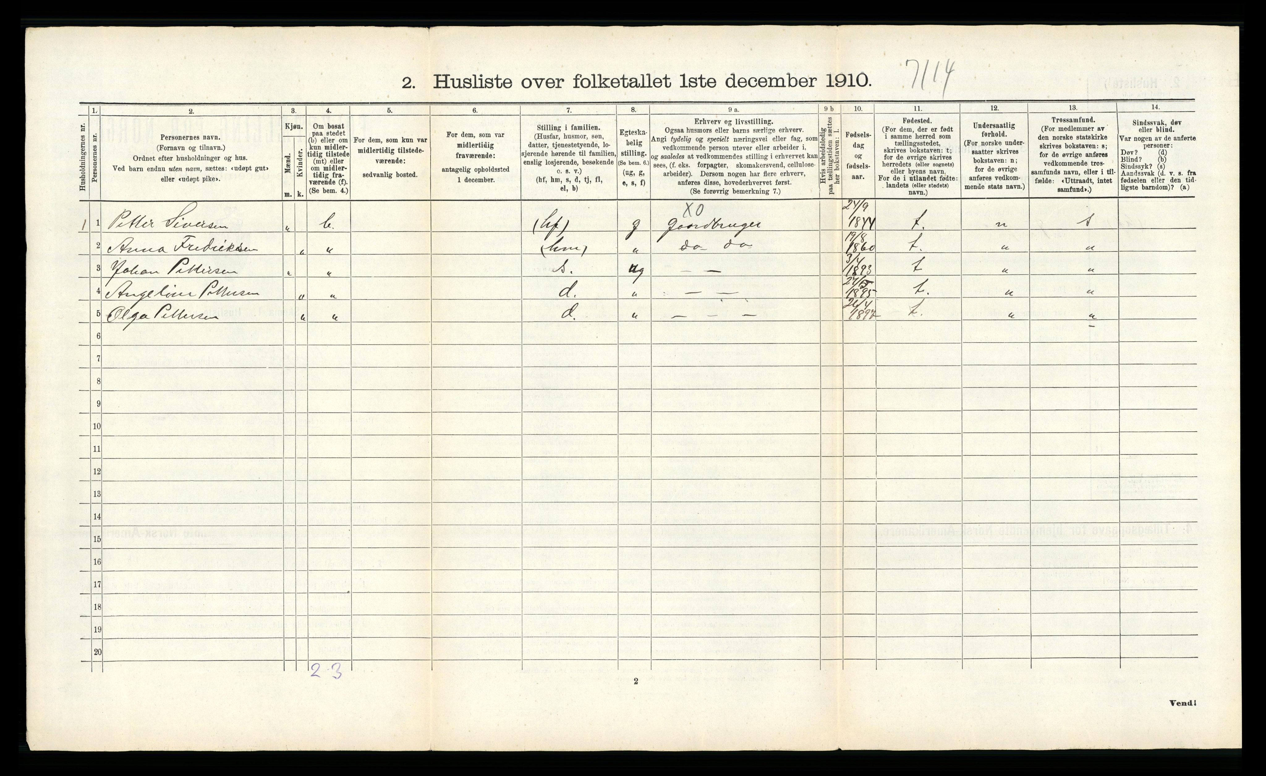 RA, 1910 census for Velfjord, 1910, p. 38