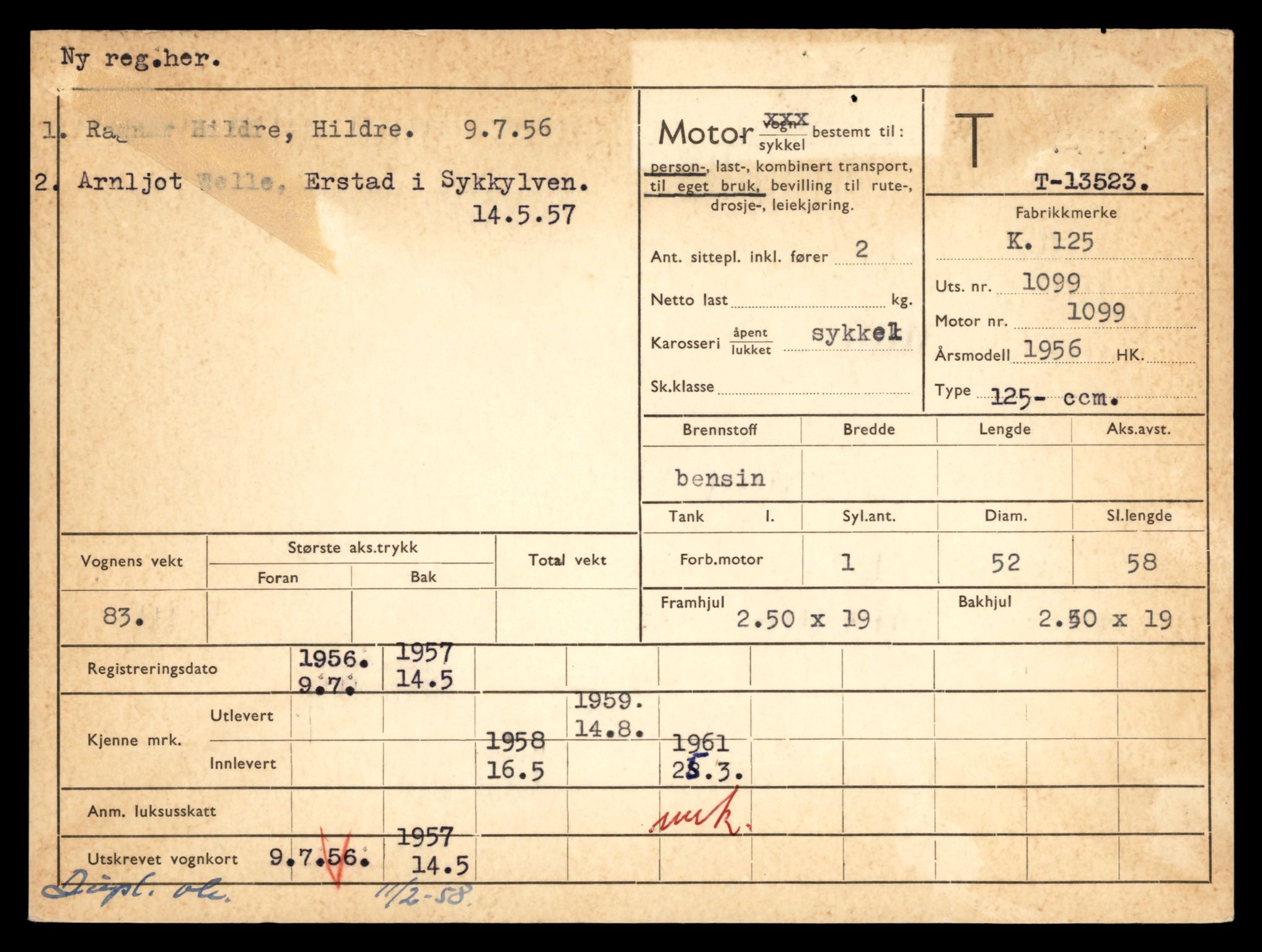 Møre og Romsdal vegkontor - Ålesund trafikkstasjon, AV/SAT-A-4099/F/Fe/L0039: Registreringskort for kjøretøy T 13361 - T 13530, 1927-1998, p. 2827