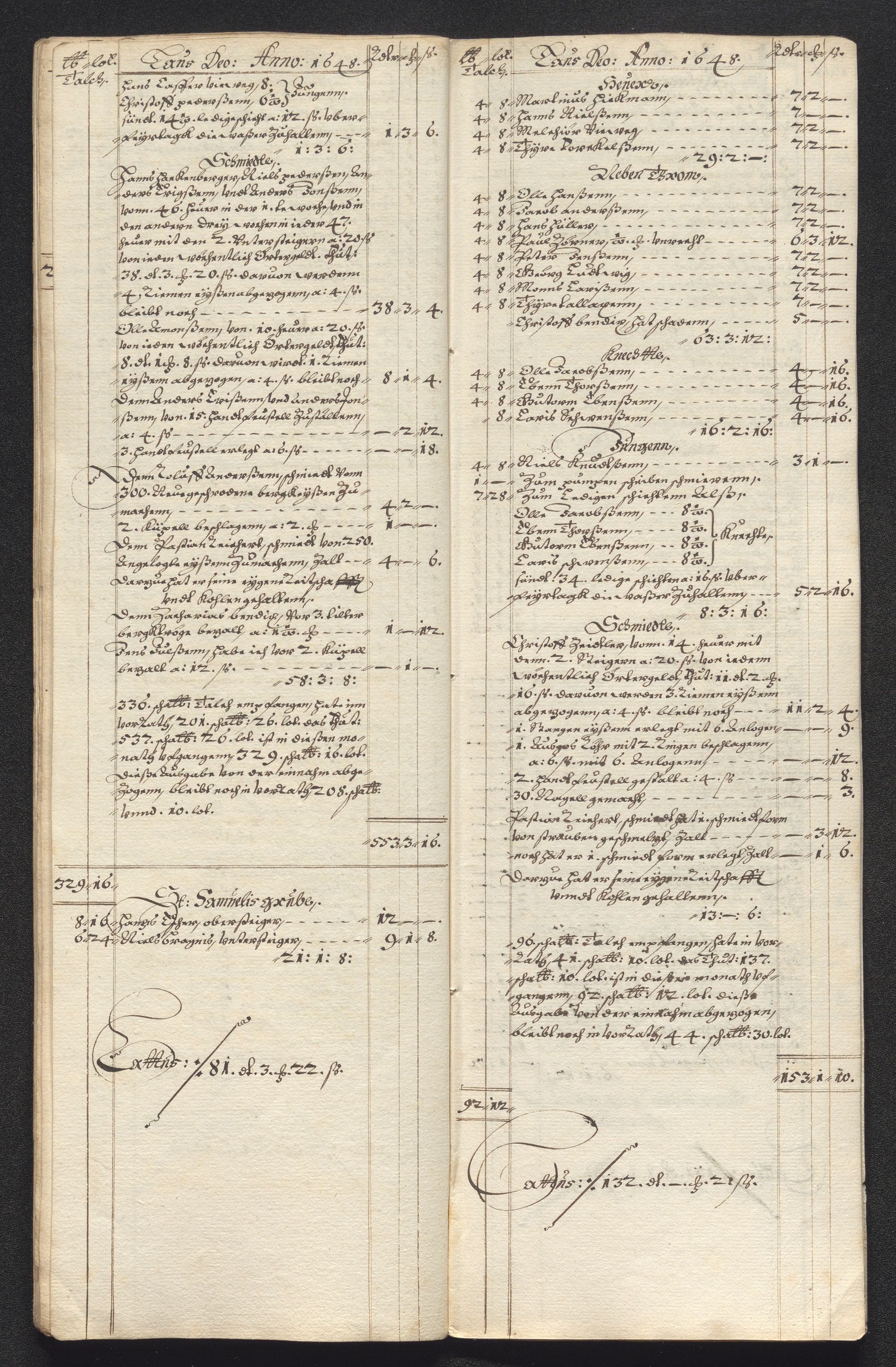 Kongsberg Sølvverk 1623-1816, SAKO/EA-3135/001/D/Dc/Dcd/L0022: Utgiftsregnskap for gruver m.m., 1647-1648, p. 535