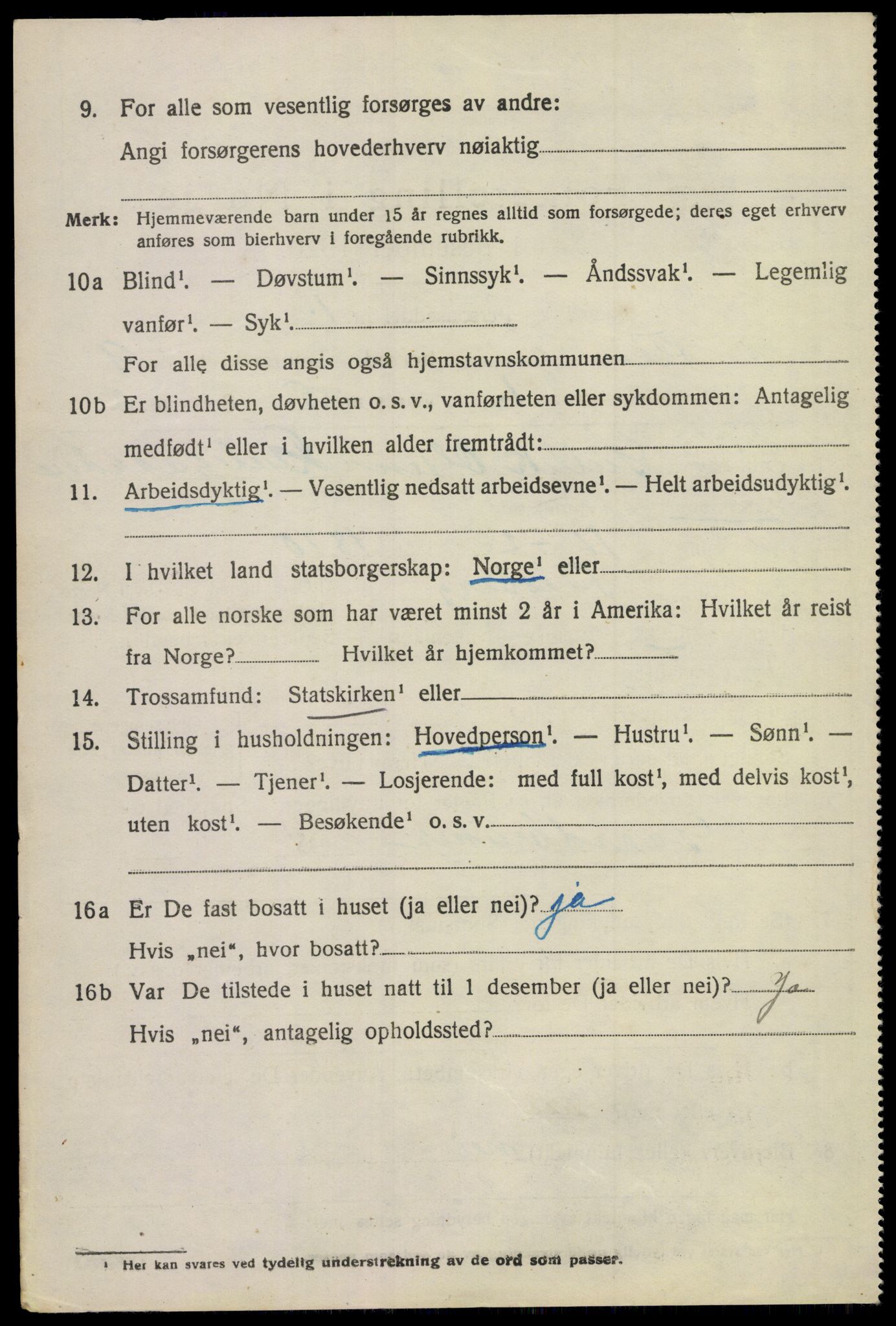 SAKO, 1920 census for Flesberg, 1920, p. 3524