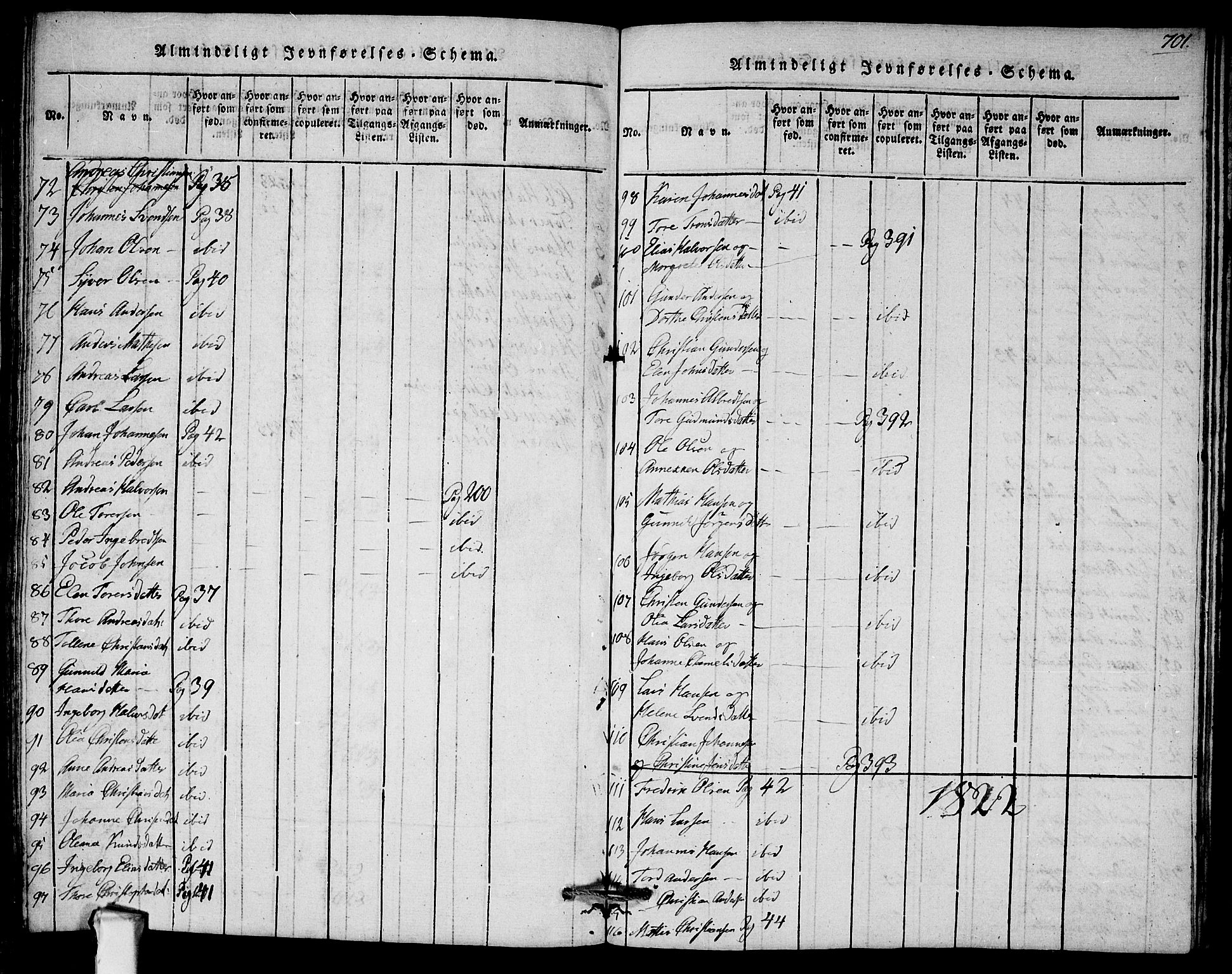 Askim prestekontor Kirkebøker, AV/SAO-A-10900/G/Ga/L0001: Parish register (copy) no. 1, 1817-1846, p. 700-701