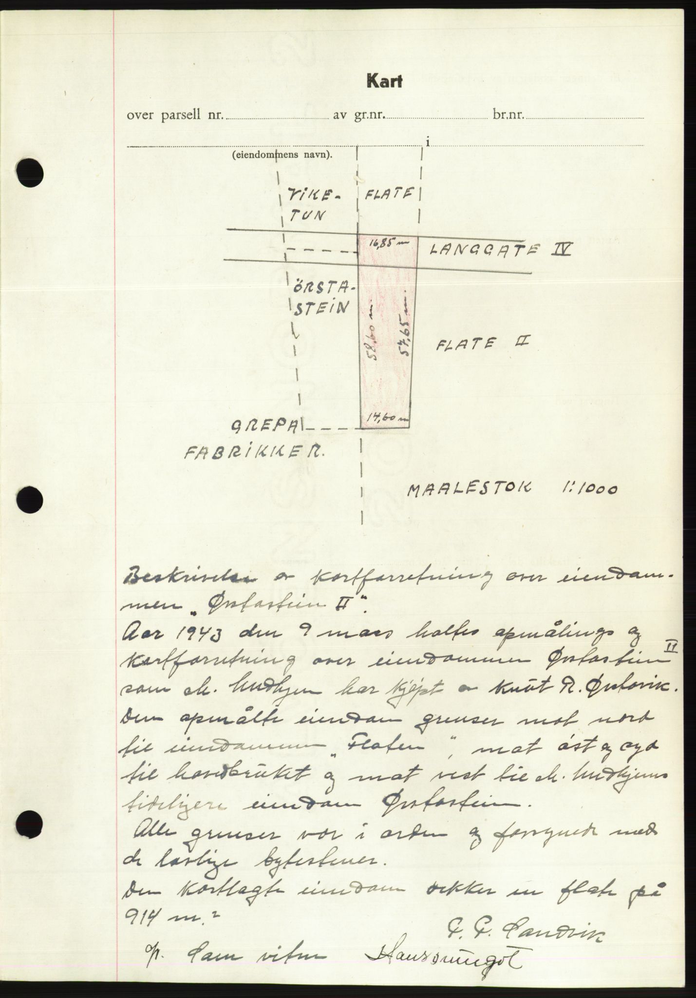 Søre Sunnmøre sorenskriveri, AV/SAT-A-4122/1/2/2C/L0075: Mortgage book no. 1A, 1943-1943, Diary no: : 360/1943