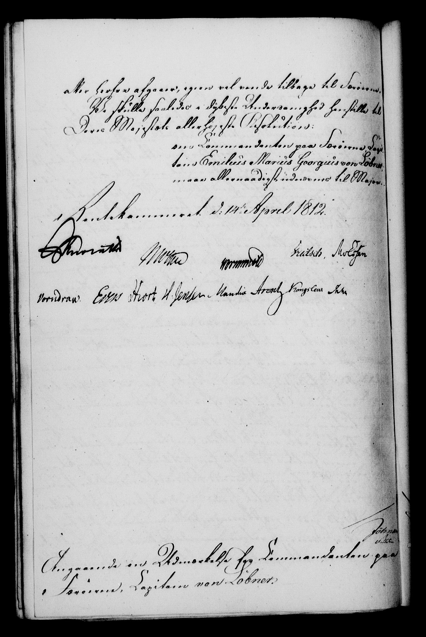 Rentekammeret, Kammerkanselliet, AV/RA-EA-3111/G/Gf/Gfa/L0094: Norsk relasjons- og resolusjonsprotokoll (merket RK 52.94), 1812, p. 217