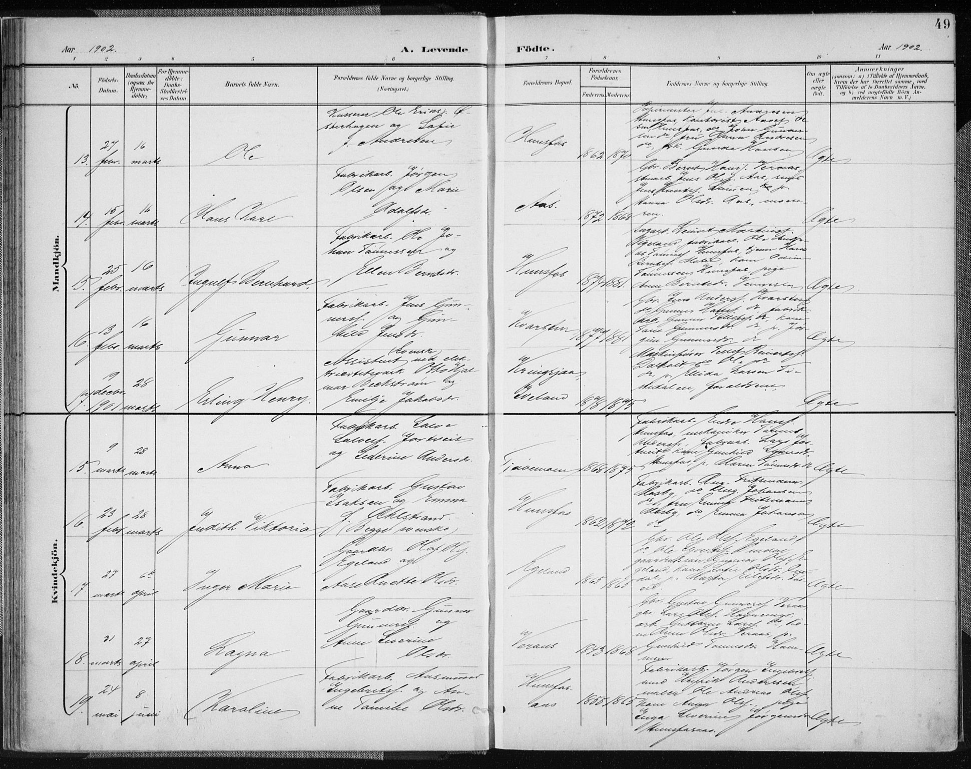 Vennesla sokneprestkontor, AV/SAK-1111-0045/Fa/Fab/L0005: Parish register (official) no. A 5, 1897-1909, p. 49