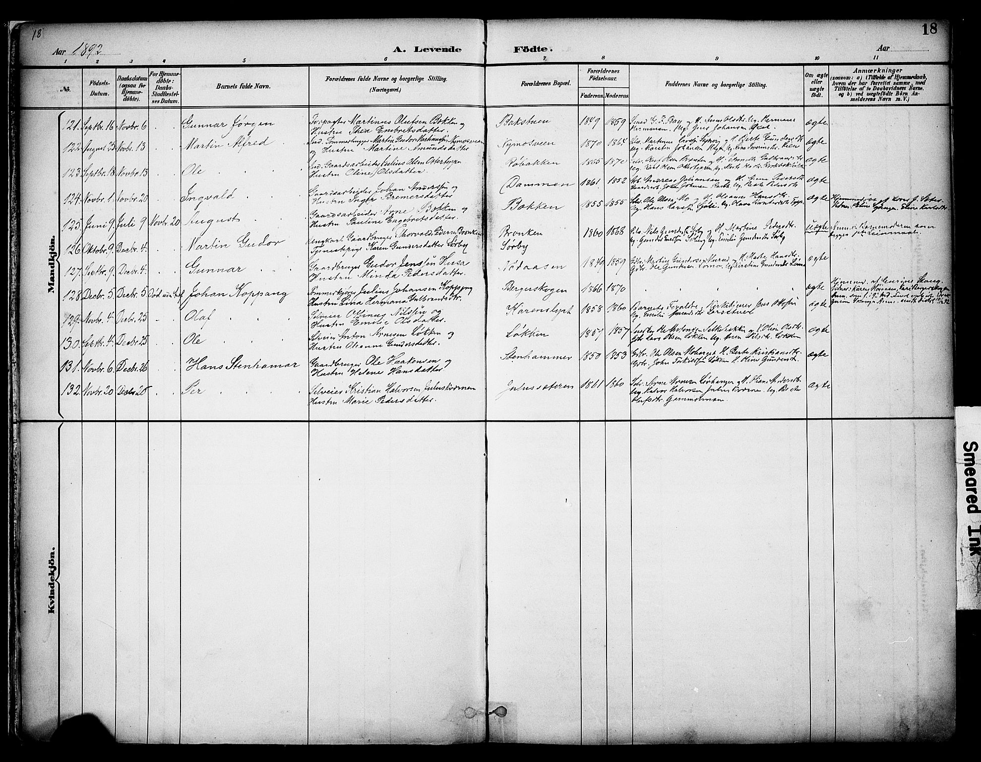 Elverum prestekontor, AV/SAH-PREST-044/H/Ha/Haa/L0014: Parish register (official) no. 14, 1891-1909, p. 18