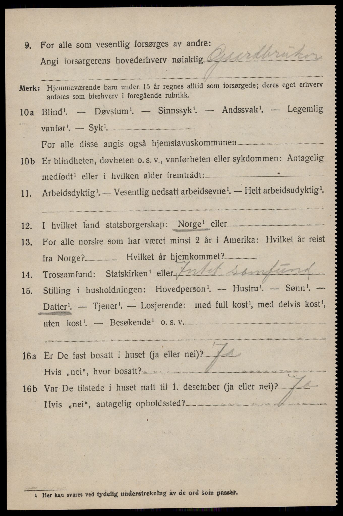 SAST, 1920 census for Håland, 1920, p. 4522