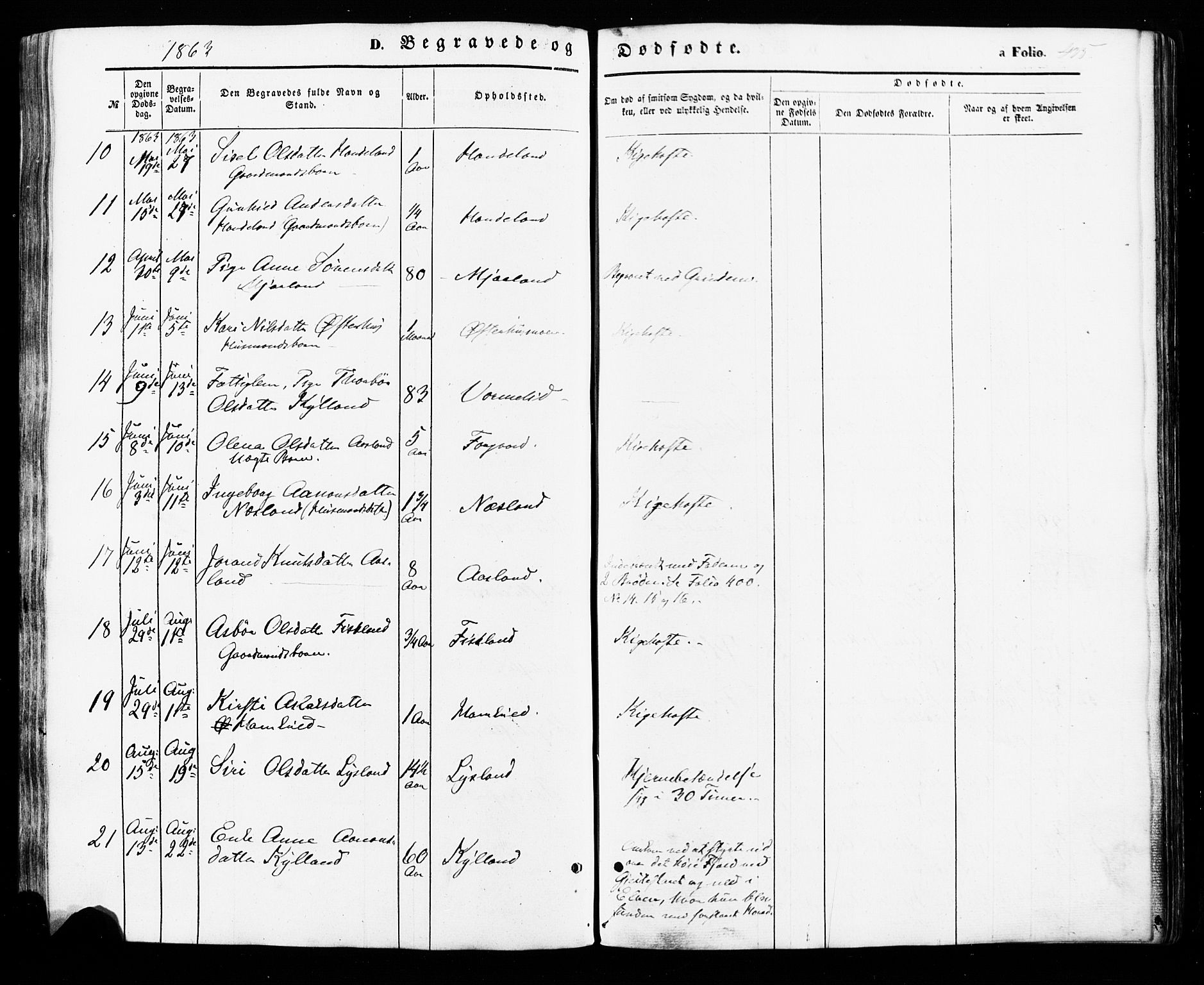 Åseral sokneprestkontor, AV/SAK-1111-0051/F/Fa/L0002: Parish register (official) no. A 2, 1854-1884, p. 435