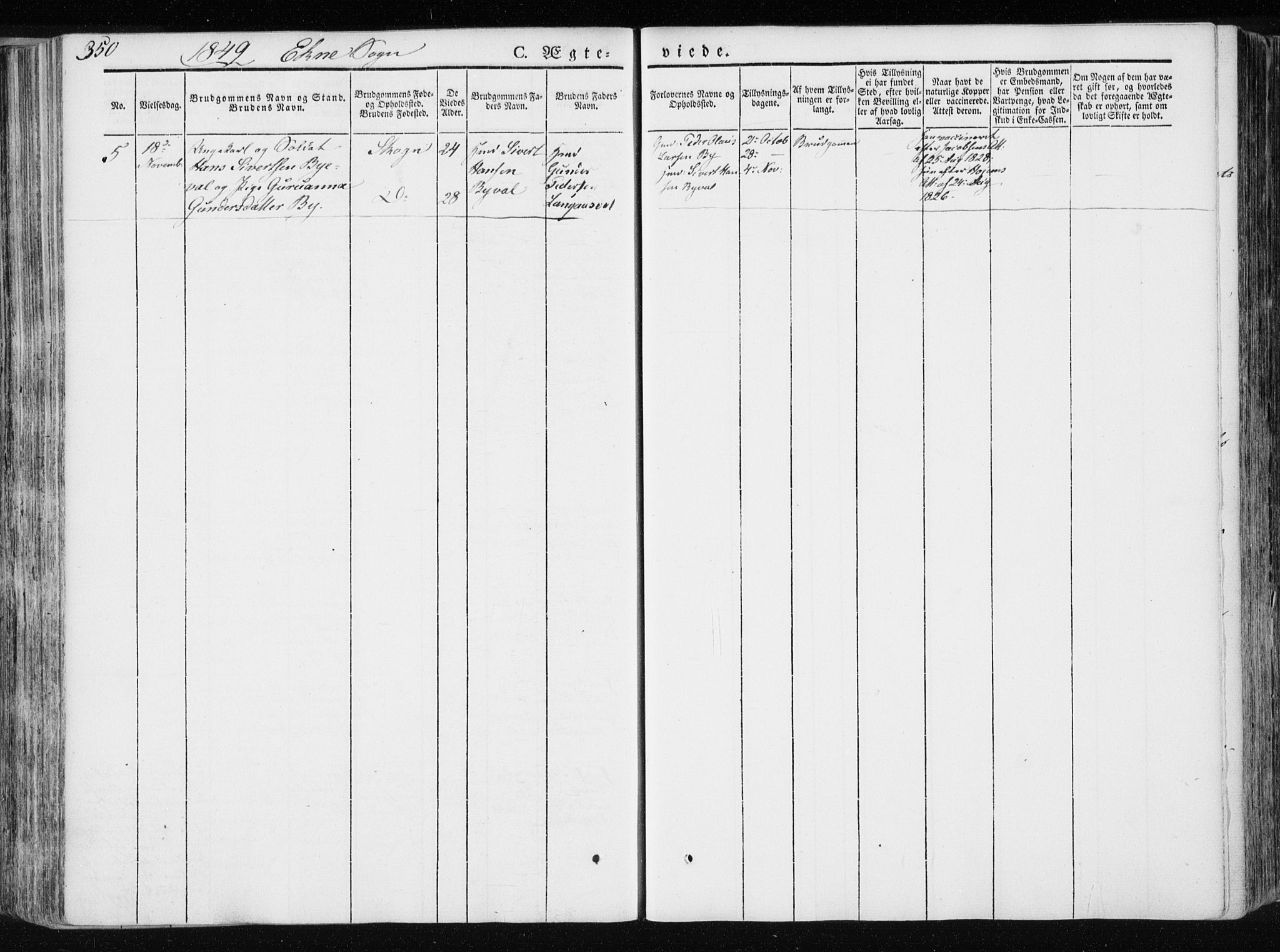 Ministerialprotokoller, klokkerbøker og fødselsregistre - Nord-Trøndelag, SAT/A-1458/717/L0154: Parish register (official) no. 717A06 /2, 1836-1849, p. 350
