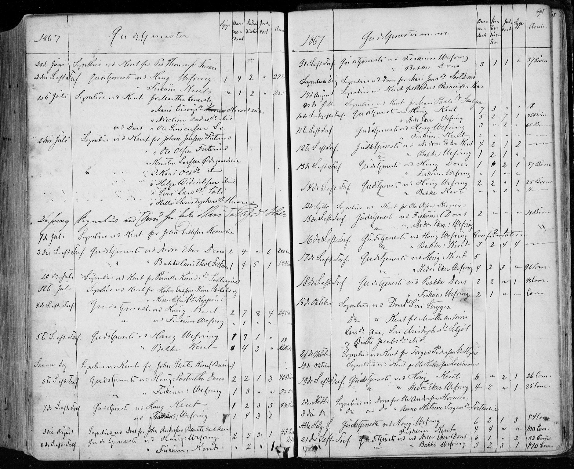 Eiker kirkebøker, AV/SAKO-A-4/F/Fa/L0016: Parish register (official) no. I 16, 1860-1868, p. 692