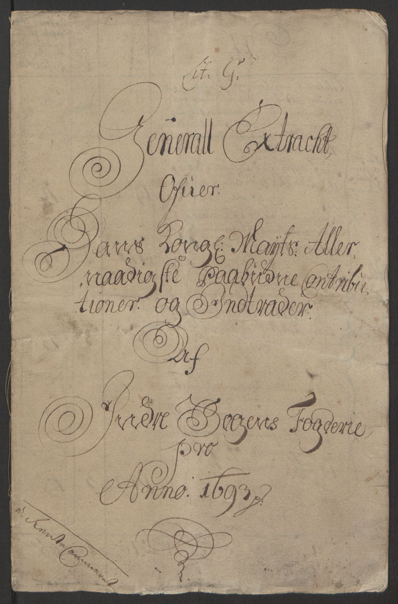 Rentekammeret inntil 1814, Reviderte regnskaper, Fogderegnskap, RA/EA-4092/R52/L3307: Fogderegnskap Sogn, 1693-1694, p. 3