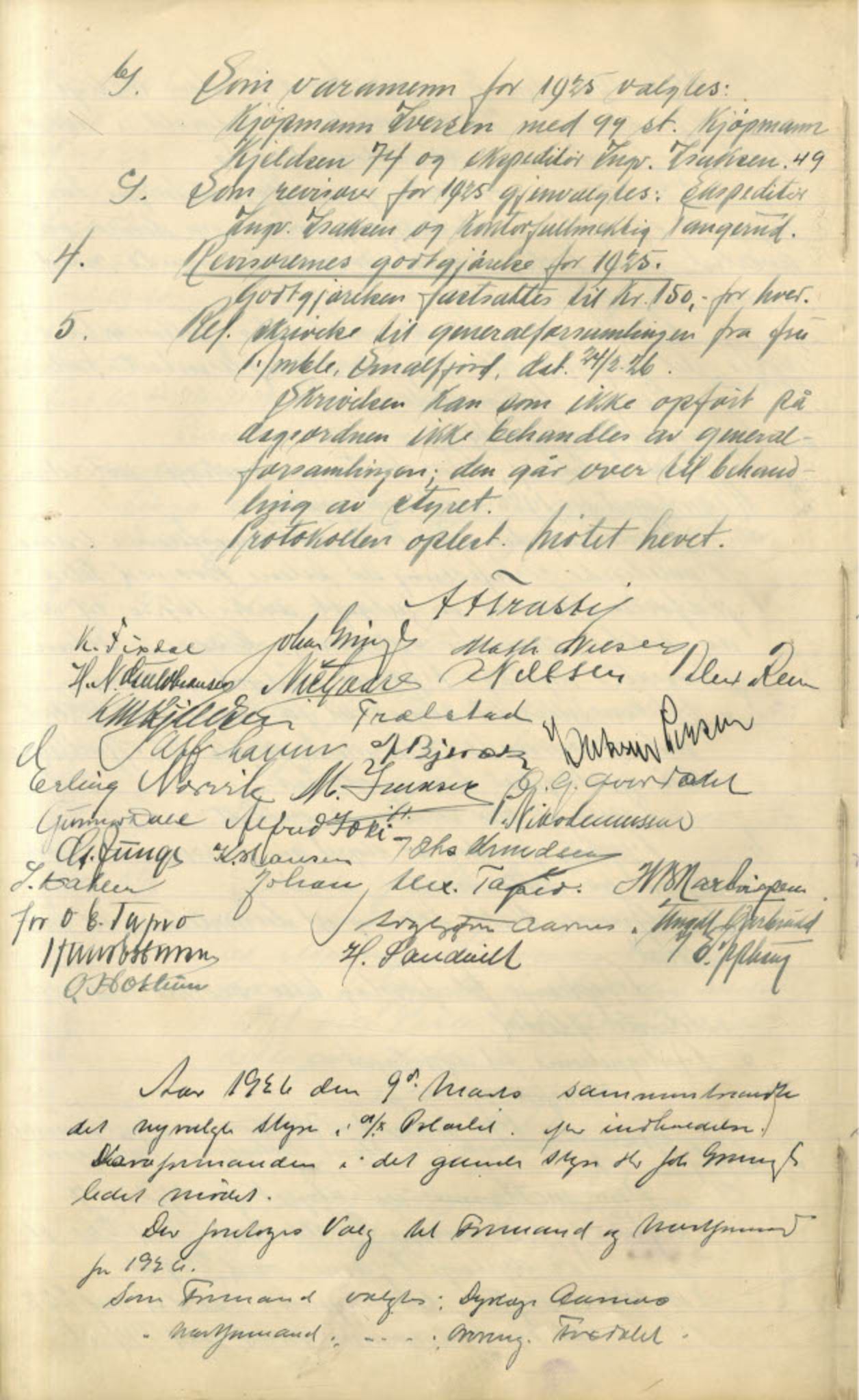  Polarbil AS, FMFB/A-1033/A/Aa/L0001: Forhandlingsprotokoll, 1920-1926