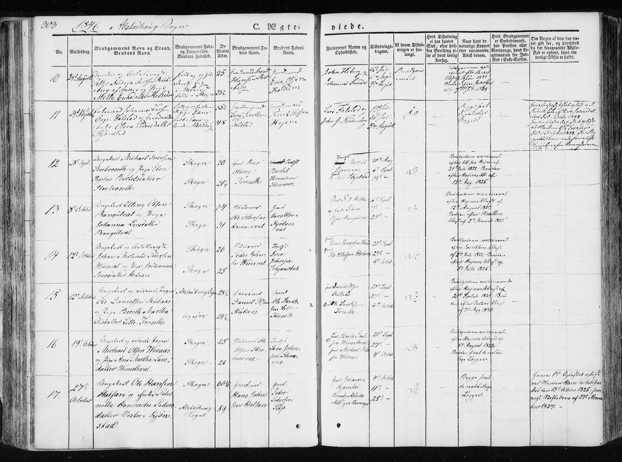 Ministerialprotokoller, klokkerbøker og fødselsregistre - Nord-Trøndelag, SAT/A-1458/717/L0154: Parish register (official) no. 717A06 /1, 1836-1849, p. 303