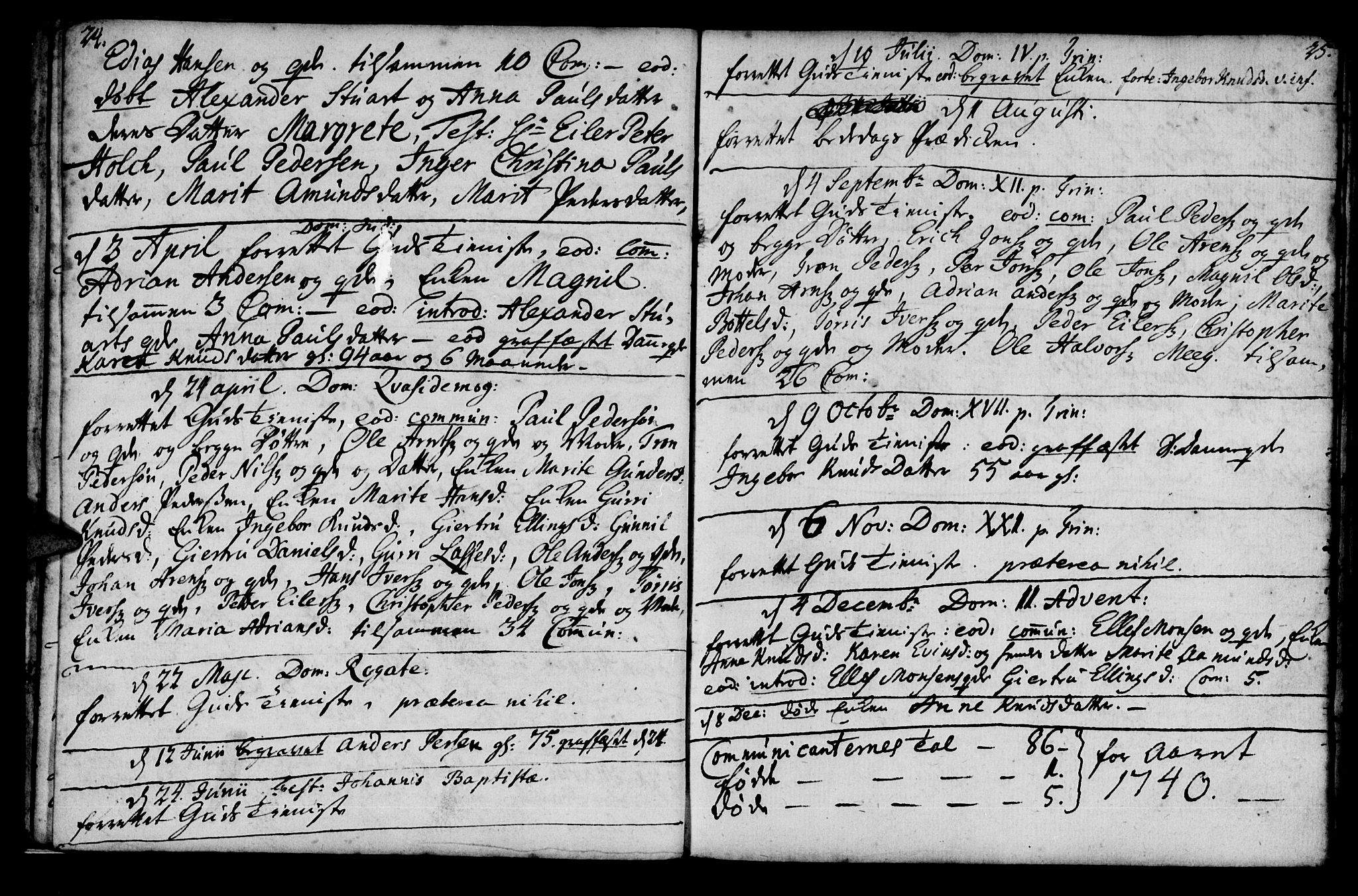 Ministerialprotokoller, klokkerbøker og fødselsregistre - Møre og Romsdal, AV/SAT-A-1454/574/L0875: Parish register (official) no. 574A01, 1733-1753, p. 24-25