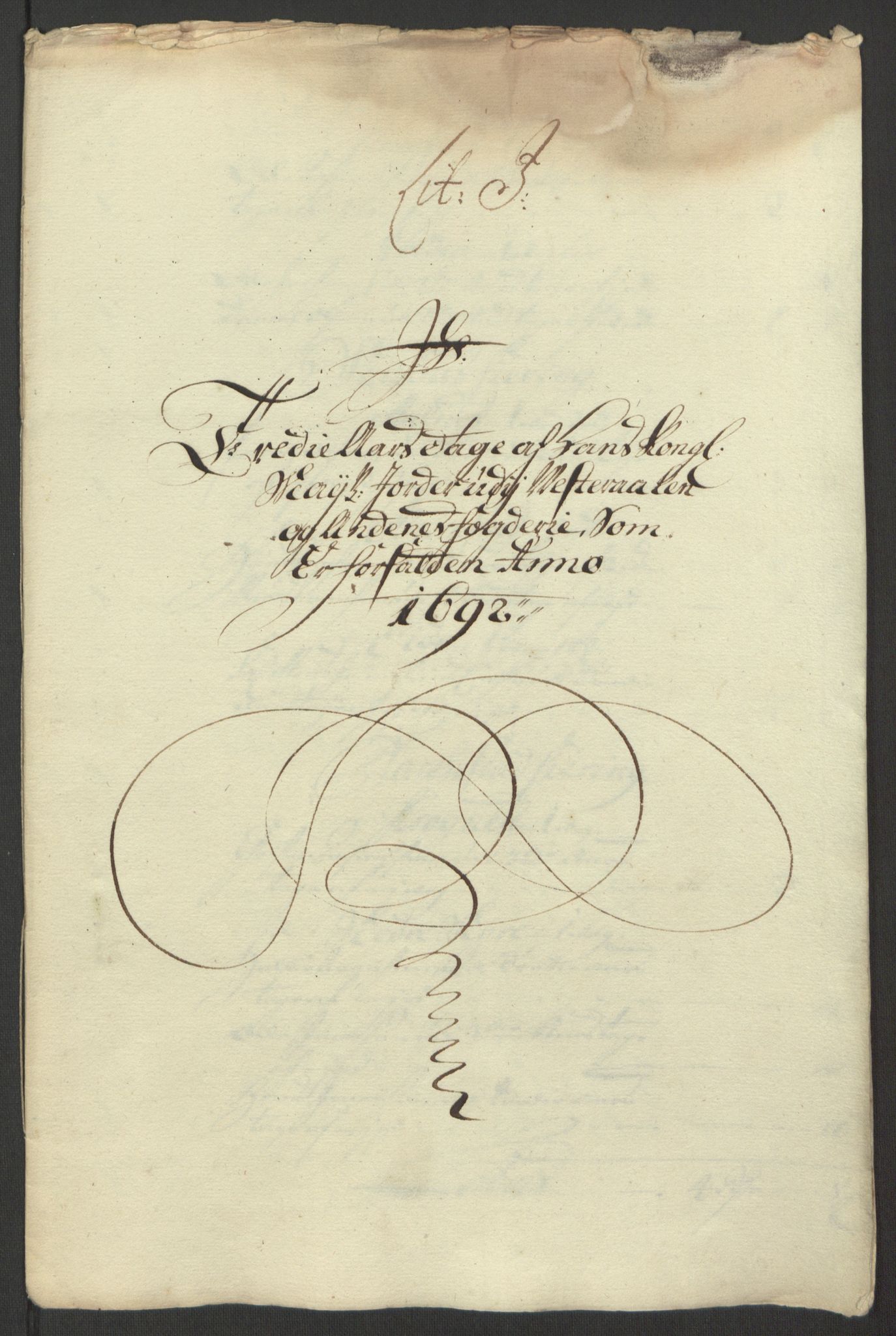 Rentekammeret inntil 1814, Reviderte regnskaper, Fogderegnskap, RA/EA-4092/R67/L4676: Fogderegnskap Vesterålen, Andenes og Lofoten, 1691-1693, p. 171