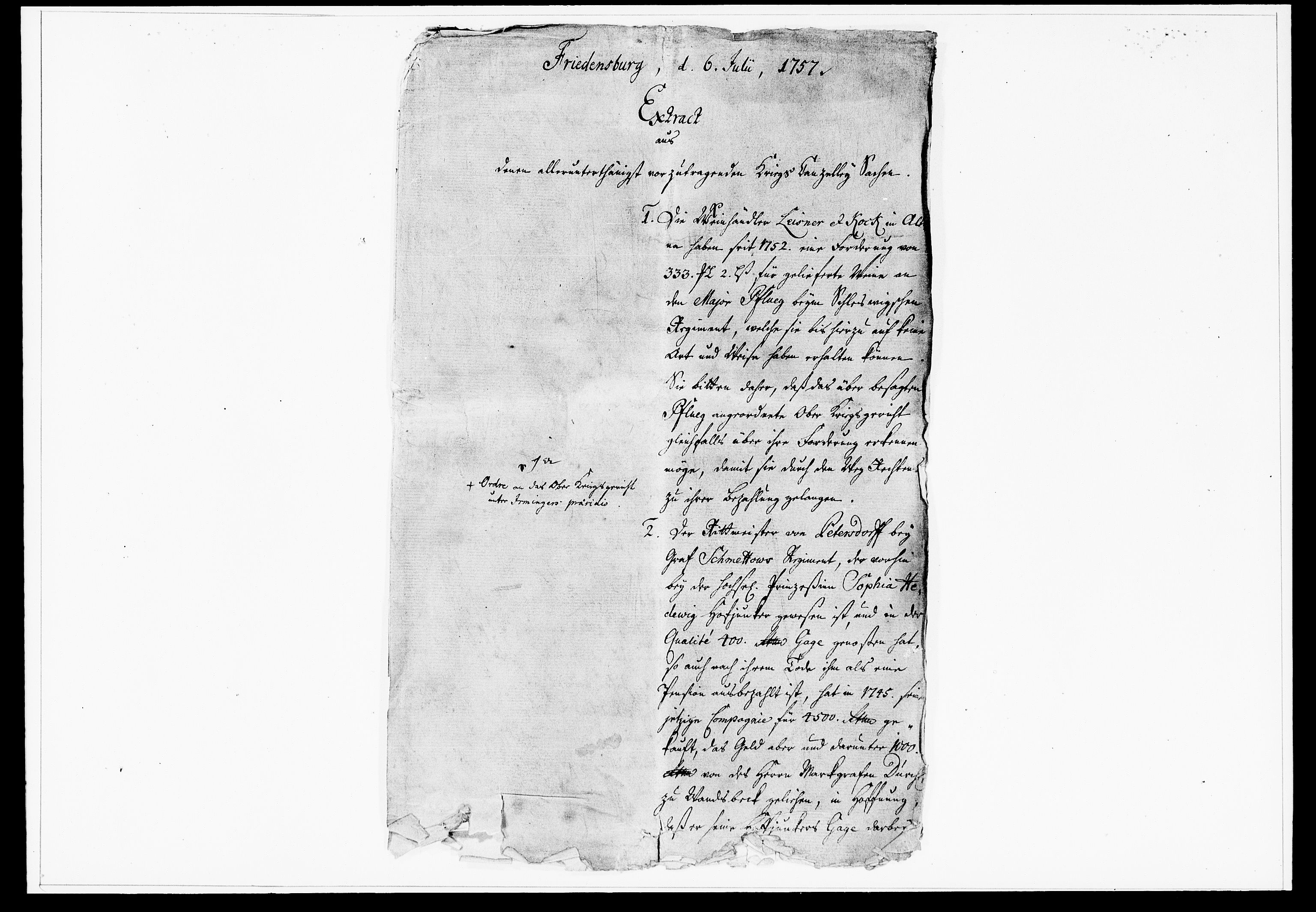 Krigskollegiet, Krigskancelliet, DRA/A-0006/-/1283-1296: Refererede sager, 1757, p. 314