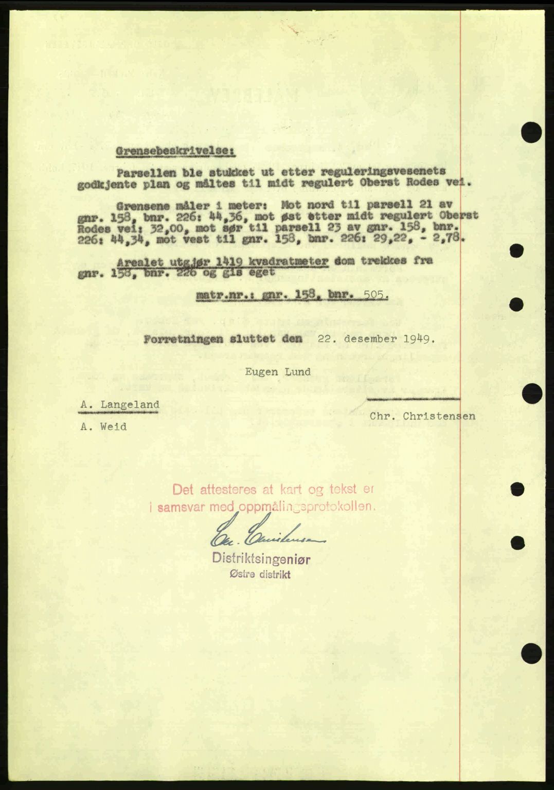 Oslo byskriverembete, AV/SAO-A-10227/G/Gb/Gbd/Gbda/L0017: Mortgage book no. A215, 1949-1950, Diary no: : 1140/1950