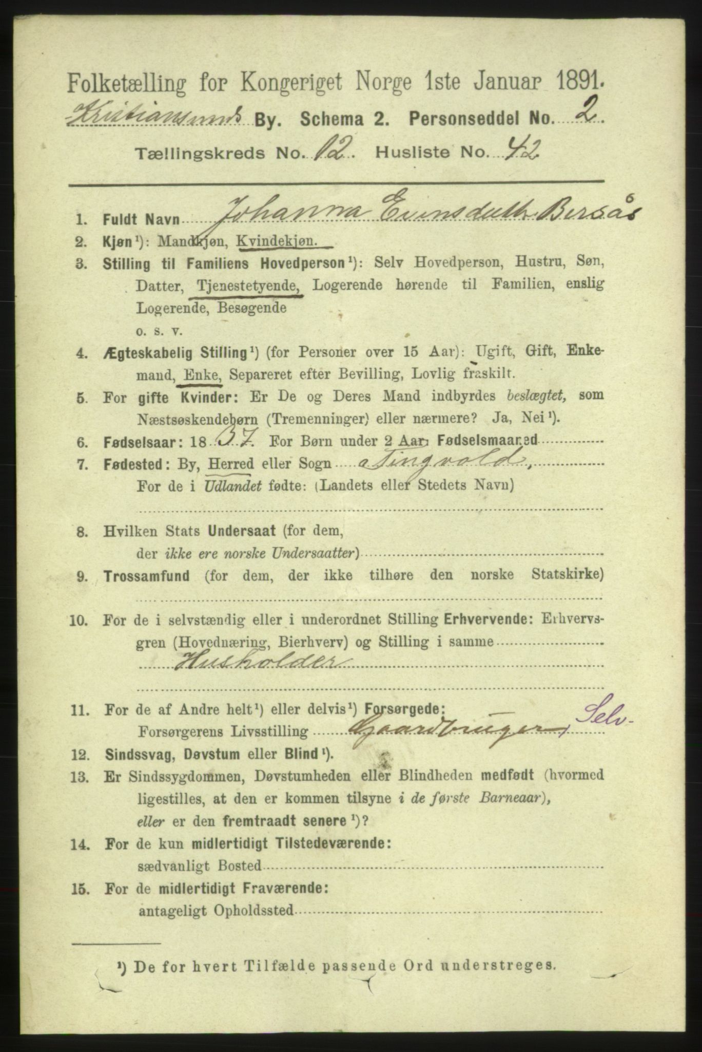 RA, 1891 census for 1503 Kristiansund, 1891, p. 9671