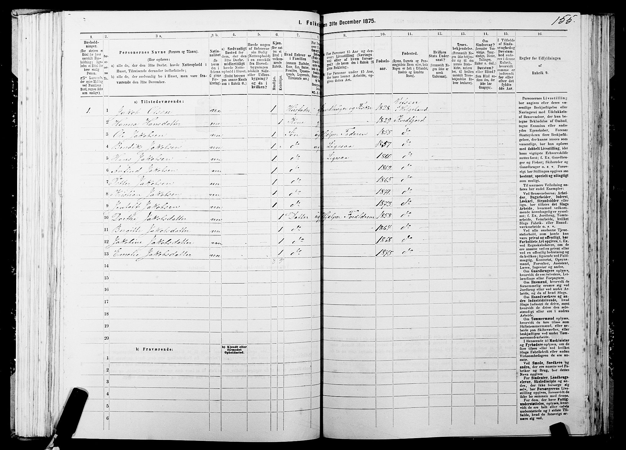 SATØ, 1875 census for 1911P Kvæfjord, 1875, p. 2155