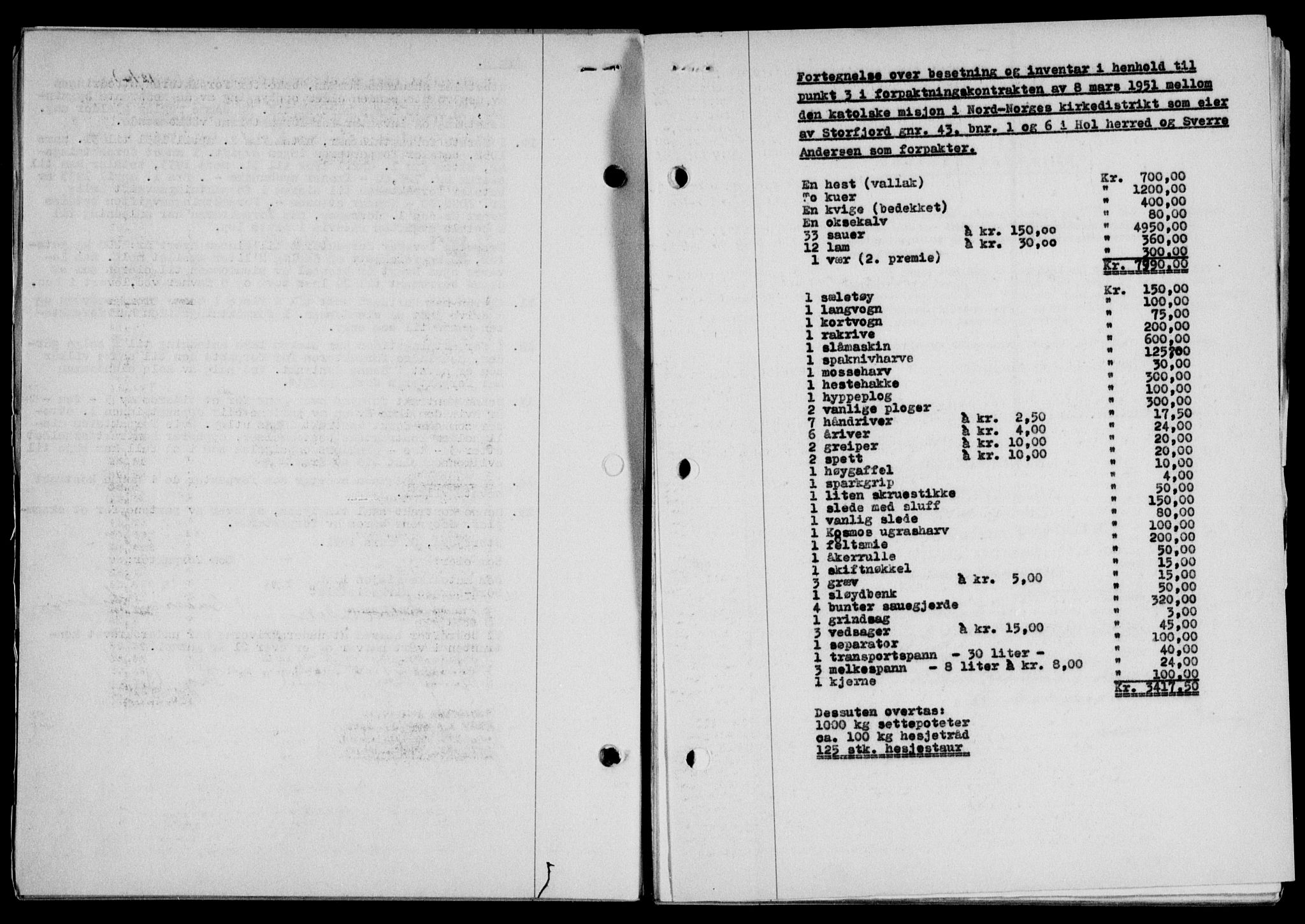 Lofoten sorenskriveri, SAT/A-0017/1/2/2C/L0025a: Mortgage book no. 25a, 1950-1951, Diary no: : 773/1951