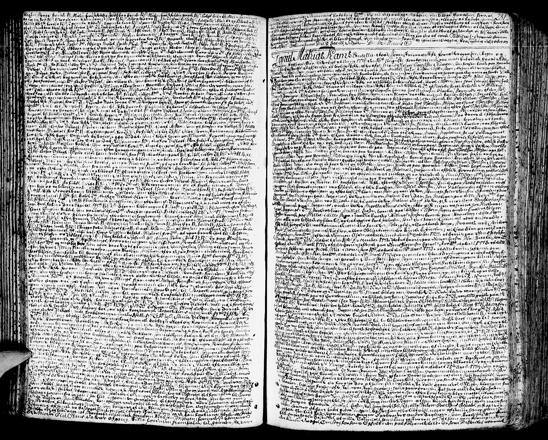 Lier, Røyken og Hurum sorenskriveri, SAKO/A-89/H/Hc/L0006: Skifteprotokoll, 1773-1789, p. 280b-281a