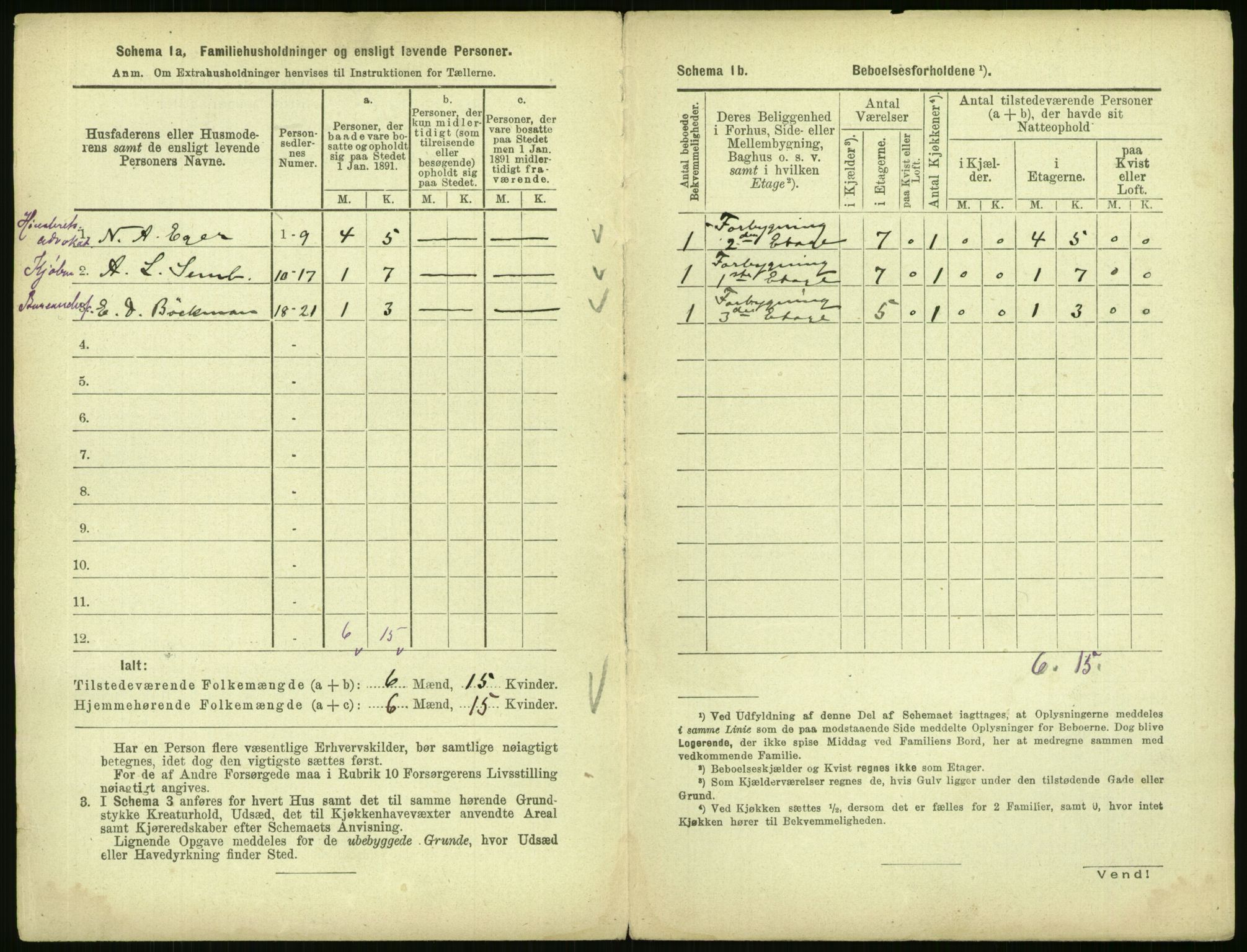 RA, 1891 census for 0301 Kristiania, 1891, p. 30195