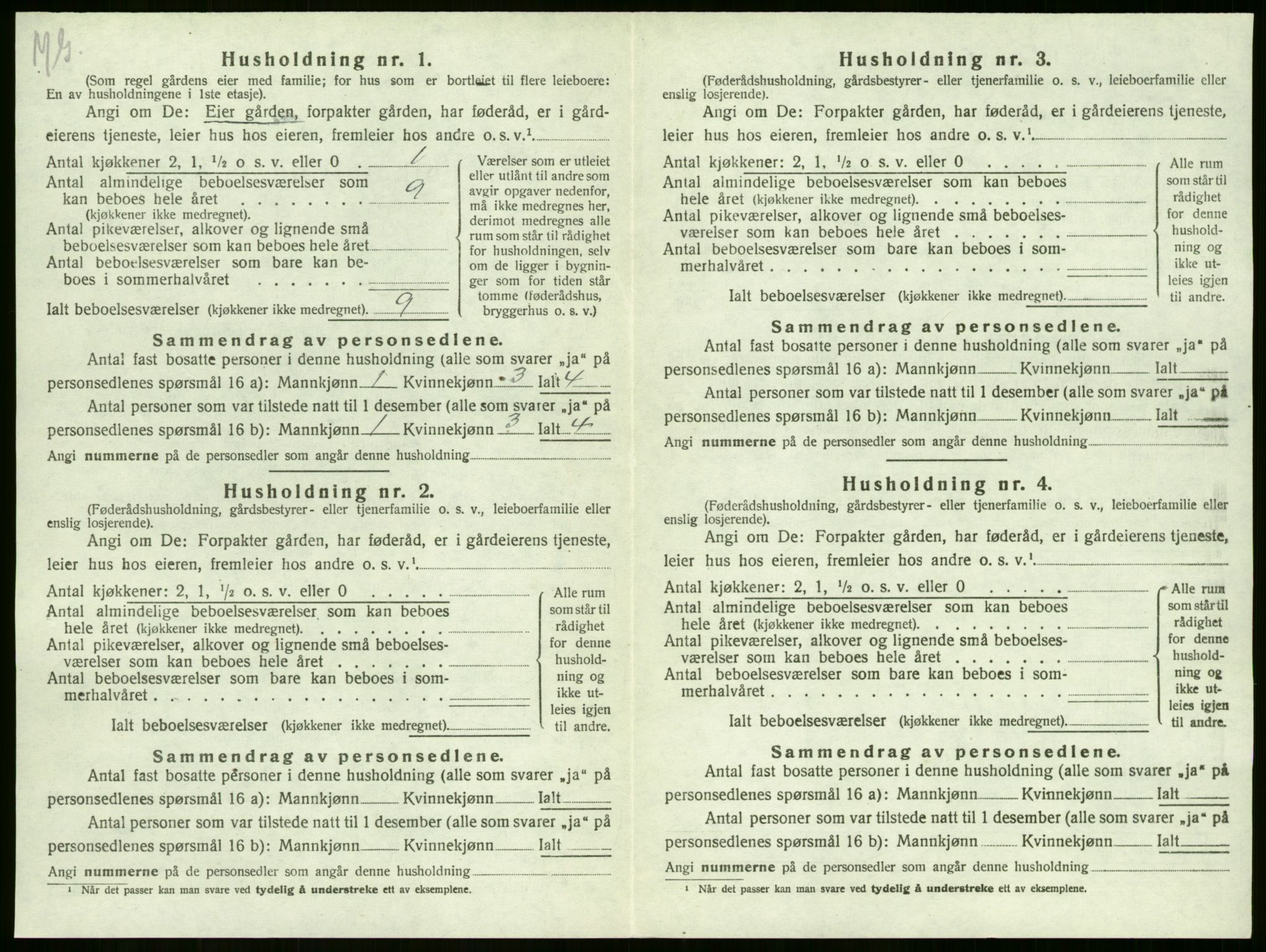 SAKO, 1920 census for Sandeherred, 1920, p. 1439