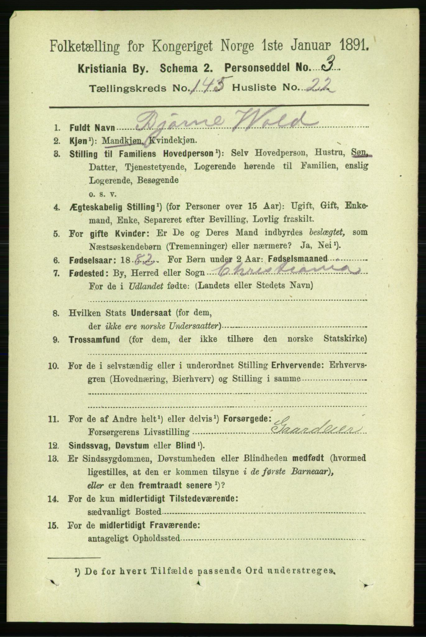 RA, 1891 census for 0301 Kristiania, 1891, p. 80009