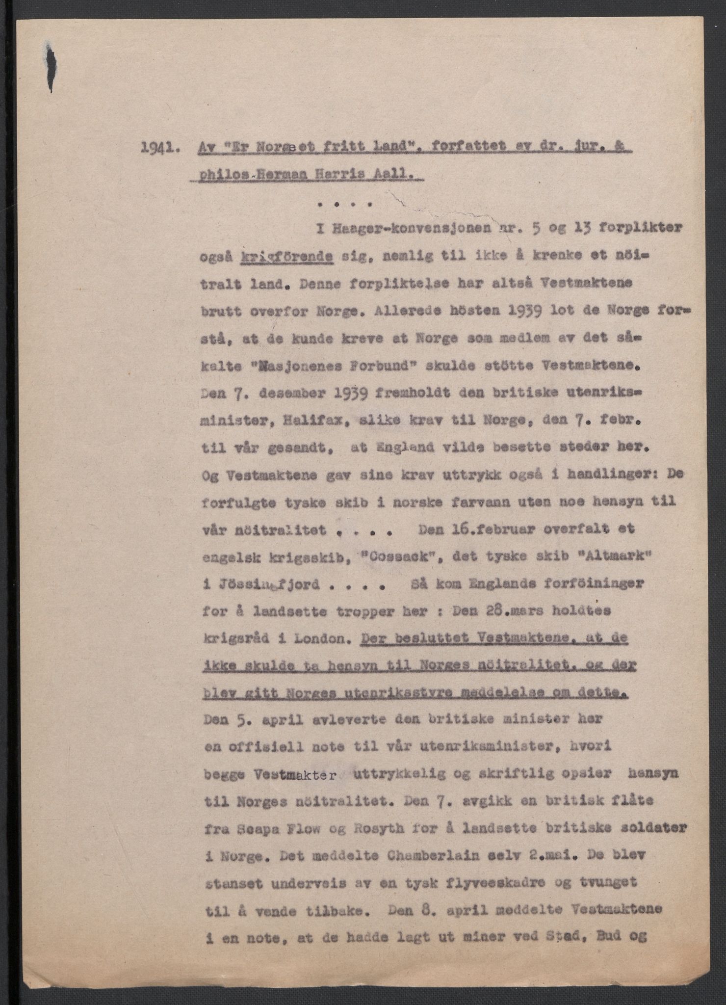 Landssvikarkivet, Oslo politikammer, AV/RA-S-3138-01/D/Da/L0003: Dnr. 29, 1945, p. 1127