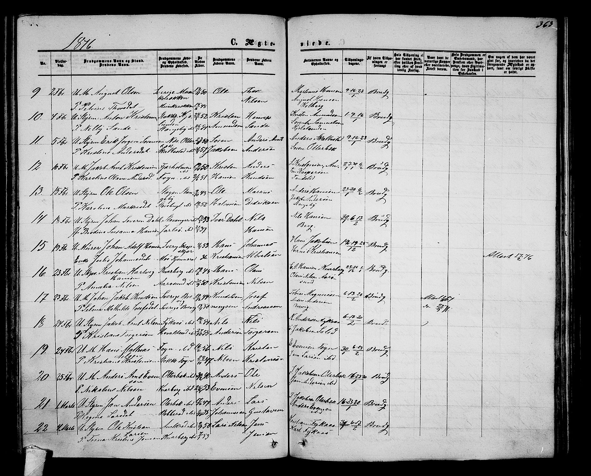 Nøtterøy kirkebøker, AV/SAKO-A-354/G/Ga/L0002: Parish register (copy) no. I 2, 1860-1877, p. 363