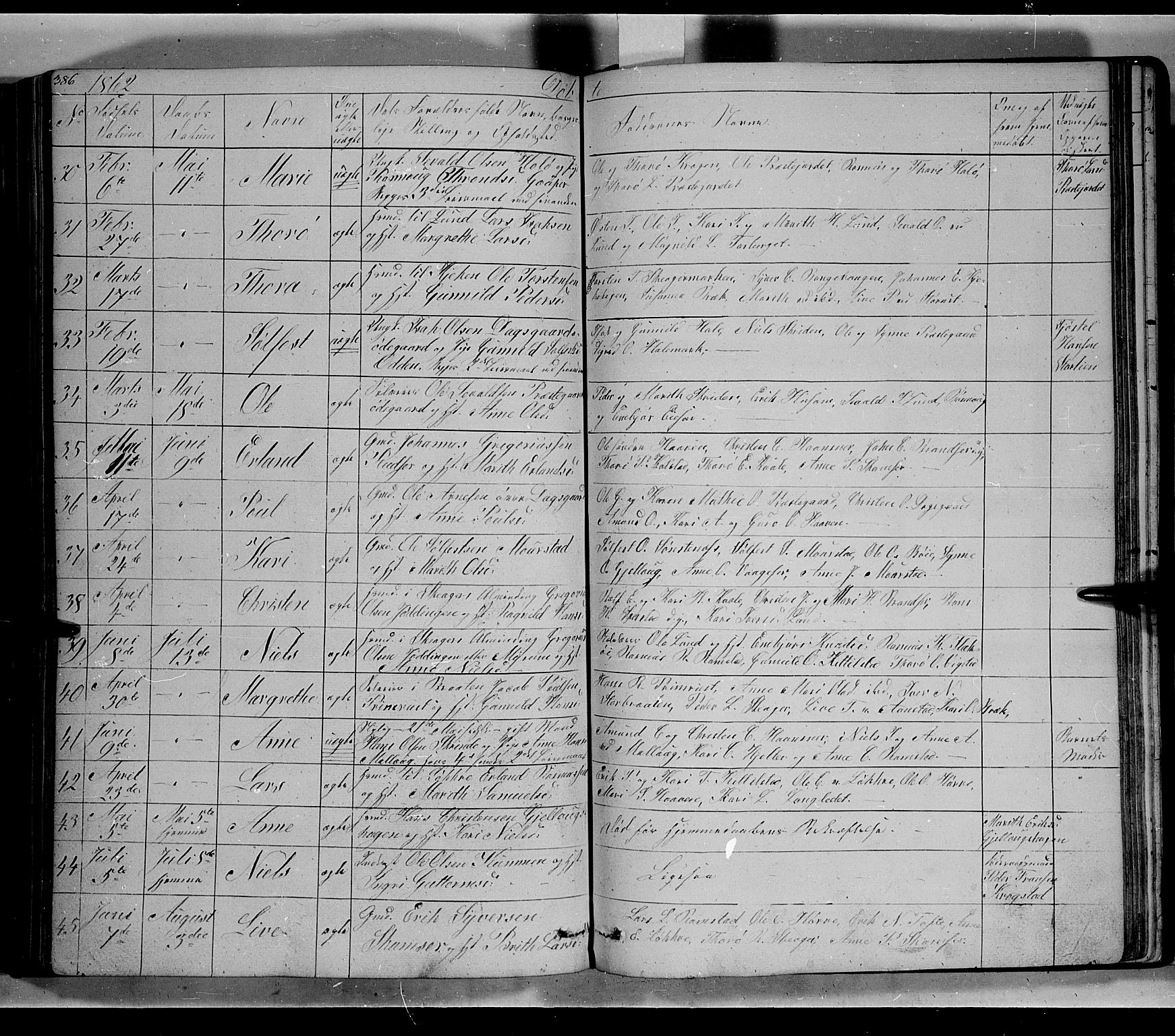 Lom prestekontor, AV/SAH-PREST-070/L/L0004: Parish register (copy) no. 4, 1845-1864, p. 386-387