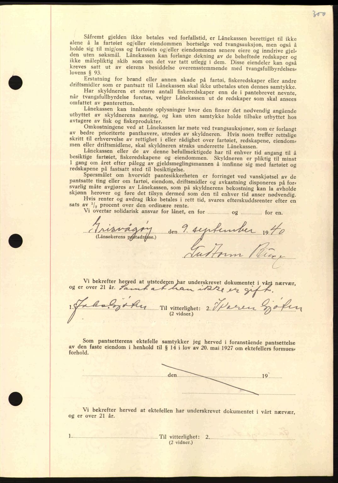 Nordmøre sorenskriveri, AV/SAT-A-4132/1/2/2Ca: Mortgage book no. B87, 1940-1941, Diary no: : 1485/1940