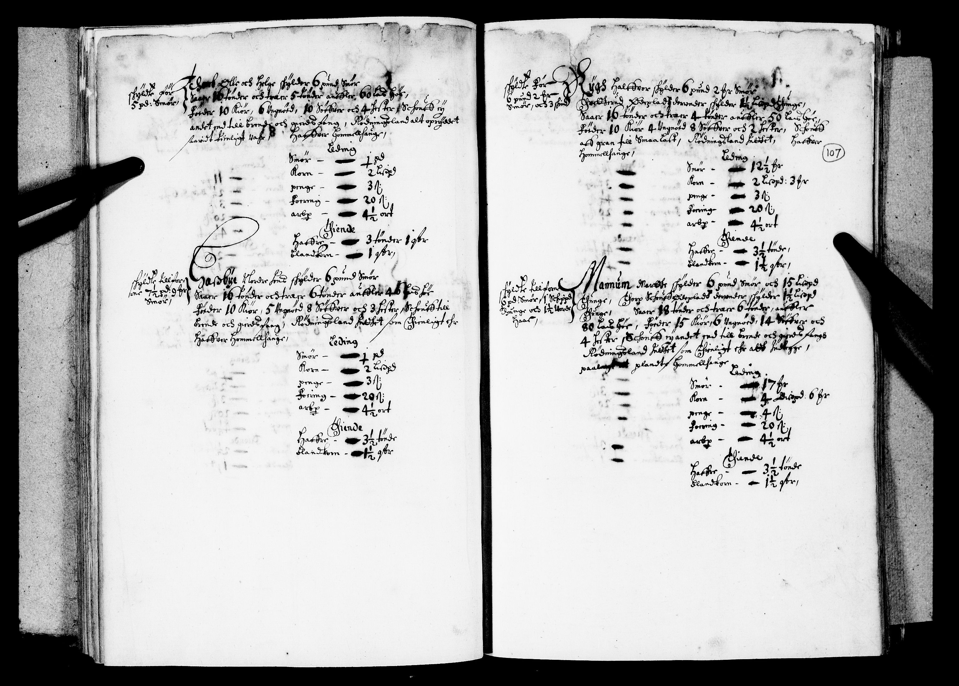 Rentekammeret inntil 1814, Realistisk ordnet avdeling, AV/RA-EA-4070/N/Nb/Nba/L0019: Tønsberg len, 1. del, 1668, p. 106b-107a