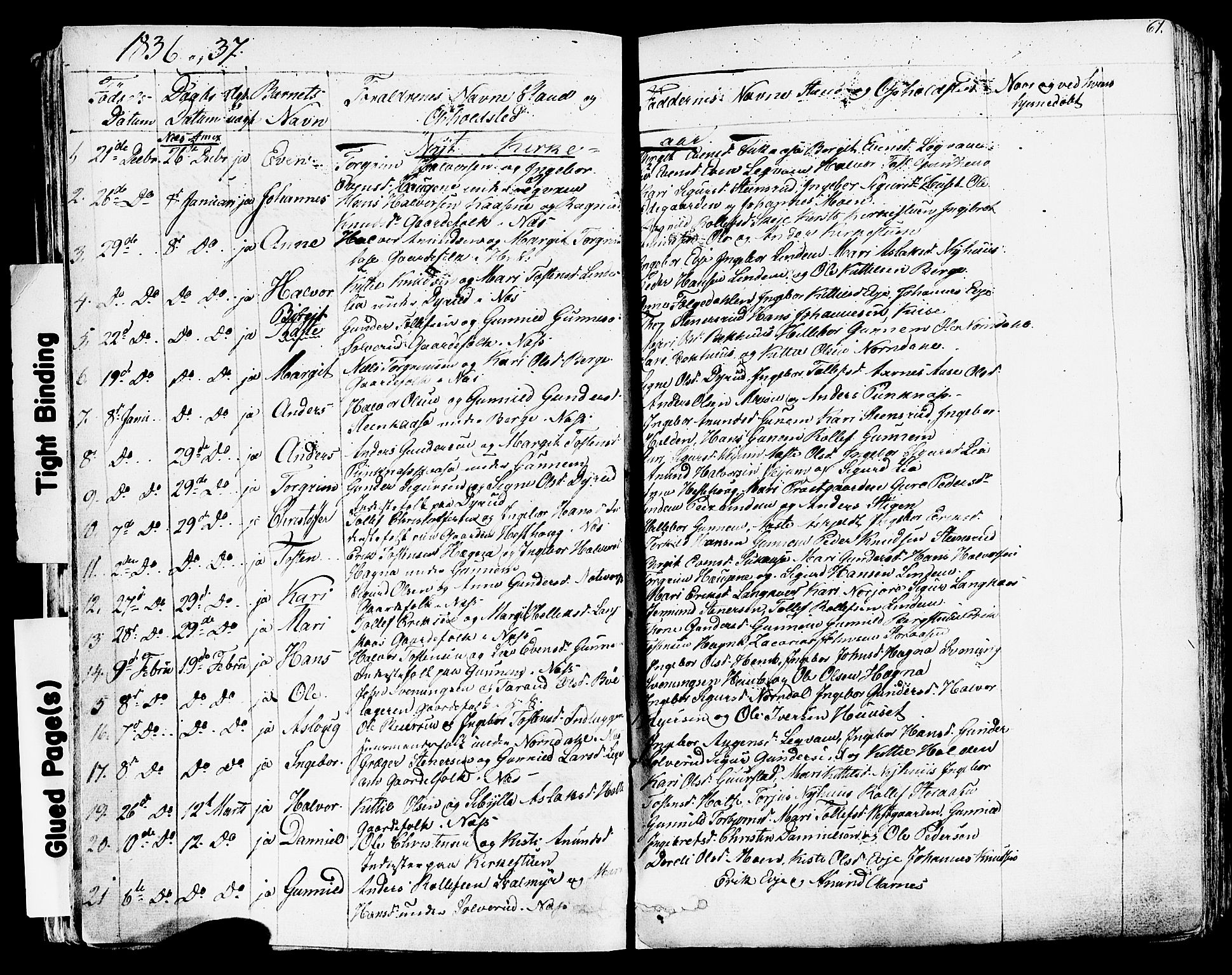 Sauherad kirkebøker, SAKO/A-298/F/Fa/L0006: Parish register (official) no. I 6, 1827-1850, p. 61