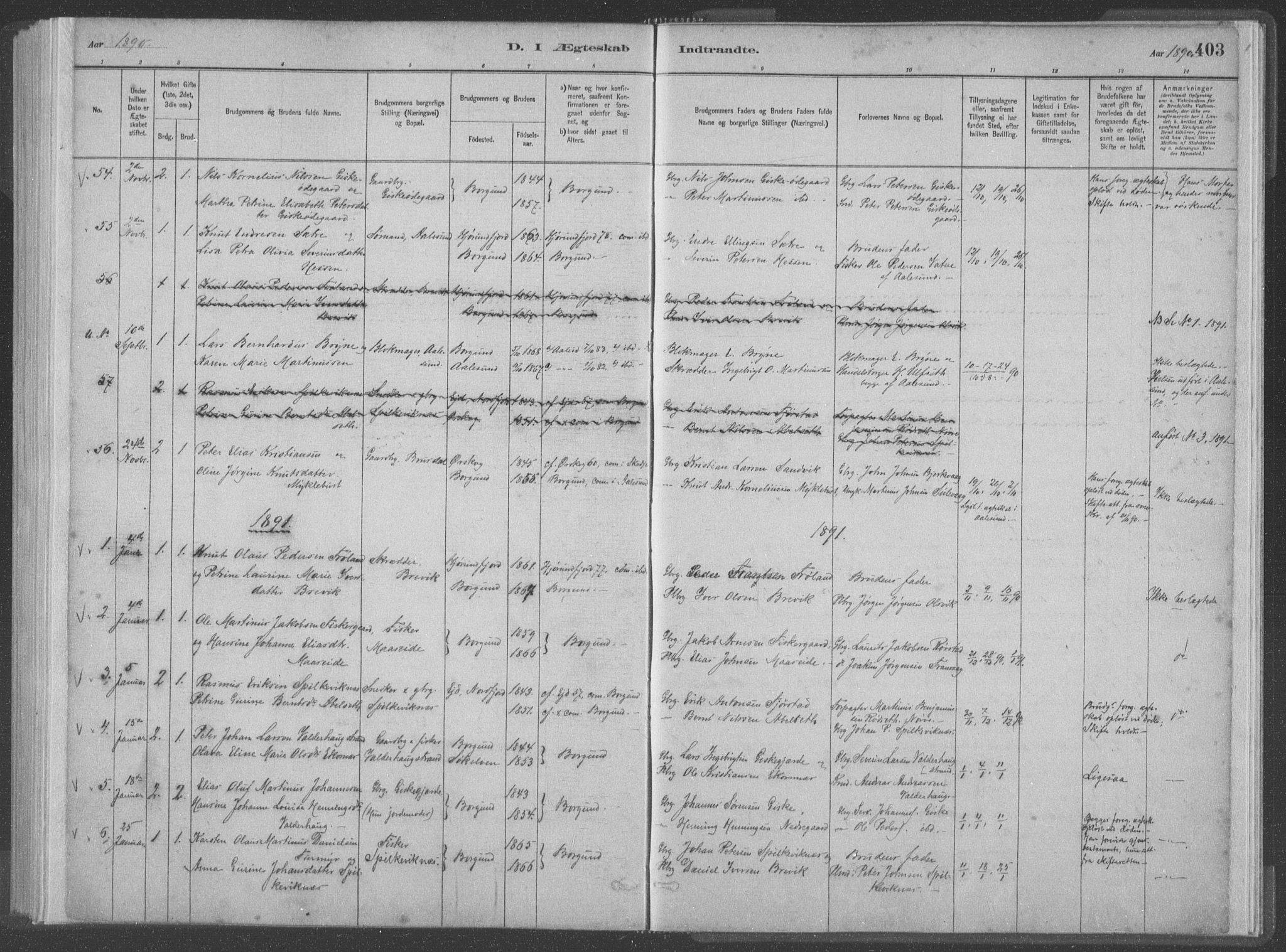 Ministerialprotokoller, klokkerbøker og fødselsregistre - Møre og Romsdal, SAT/A-1454/528/L0402: Parish register (official) no. 528A12II, 1880-1903, p. 403