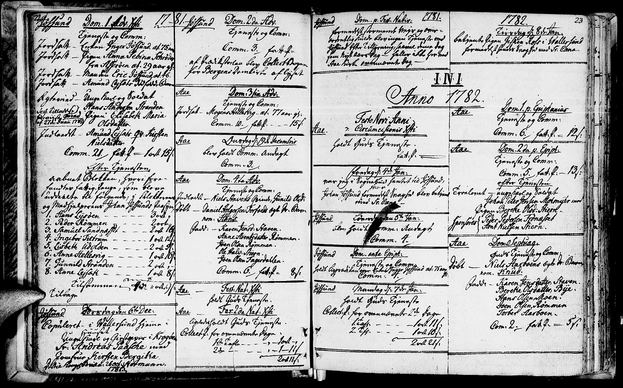Ministerialprotokoller, klokkerbøker og fødselsregistre - Sør-Trøndelag, SAT/A-1456/655/L0673: Parish register (official) no. 655A02, 1780-1801, p. 22-23