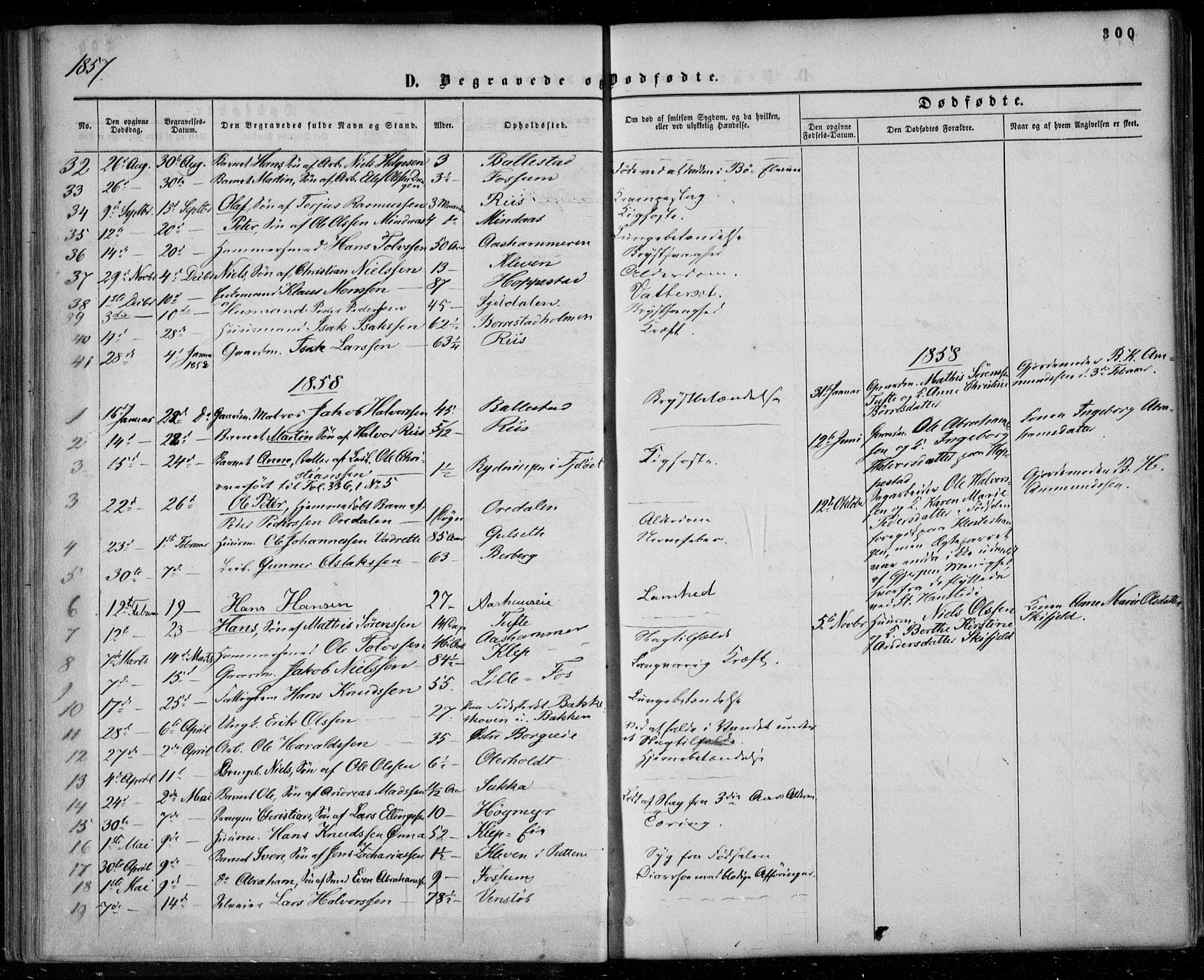 Gjerpen kirkebøker, SAKO/A-265/F/Fa/L0008b: Parish register (official) no. I 8B, 1857-1871, p. 300