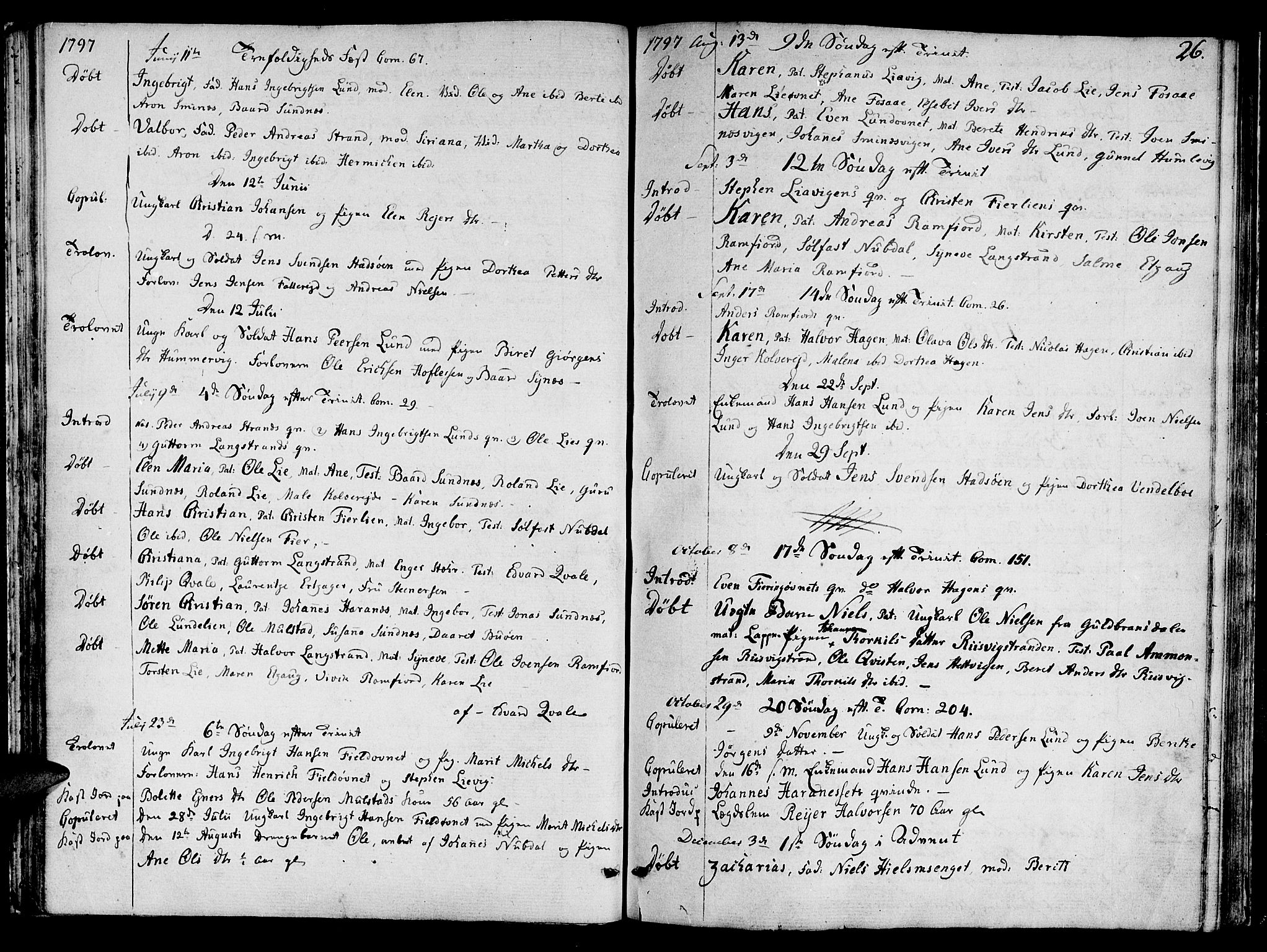 Ministerialprotokoller, klokkerbøker og fødselsregistre - Nord-Trøndelag, SAT/A-1458/780/L0633: Parish register (official) no. 780A02 /1, 1787-1814, p. 26