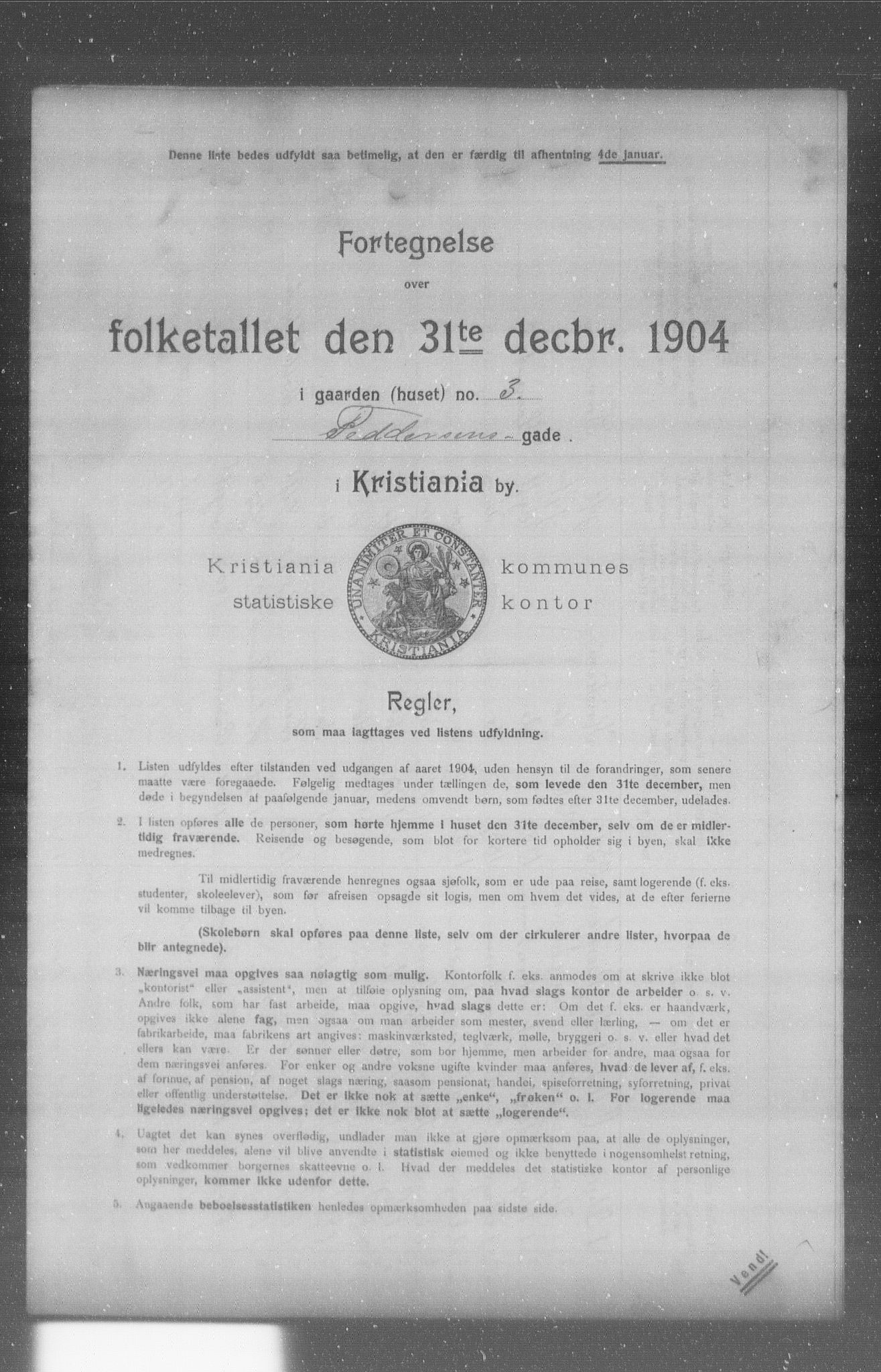 OBA, Municipal Census 1904 for Kristiania, 1904, p. 4912