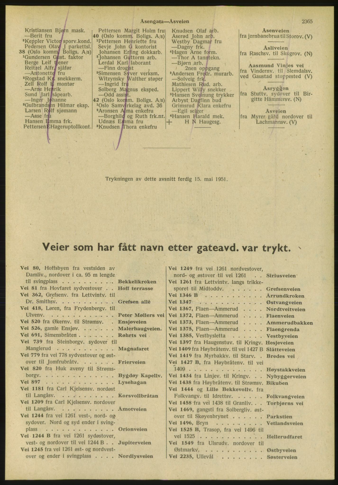 Kristiania/Oslo adressebok, PUBL/-, 1951, p. 2365