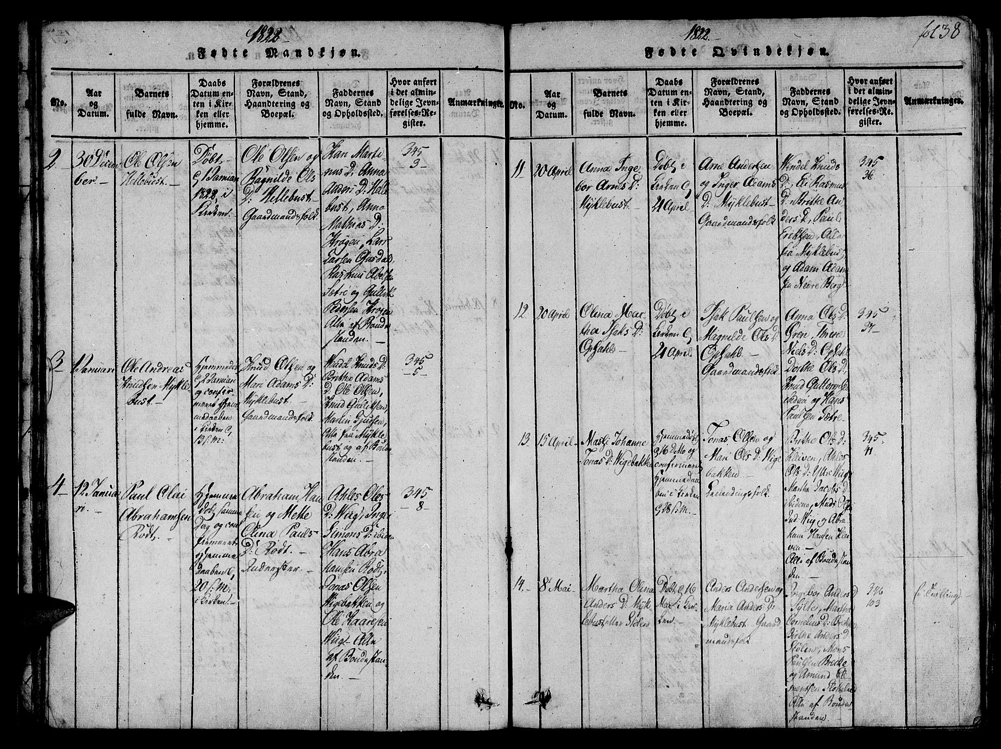 Ministerialprotokoller, klokkerbøker og fødselsregistre - Møre og Romsdal, AV/SAT-A-1454/501/L0004: Parish register (official) no. 501A04, 1816-1831, p. 38