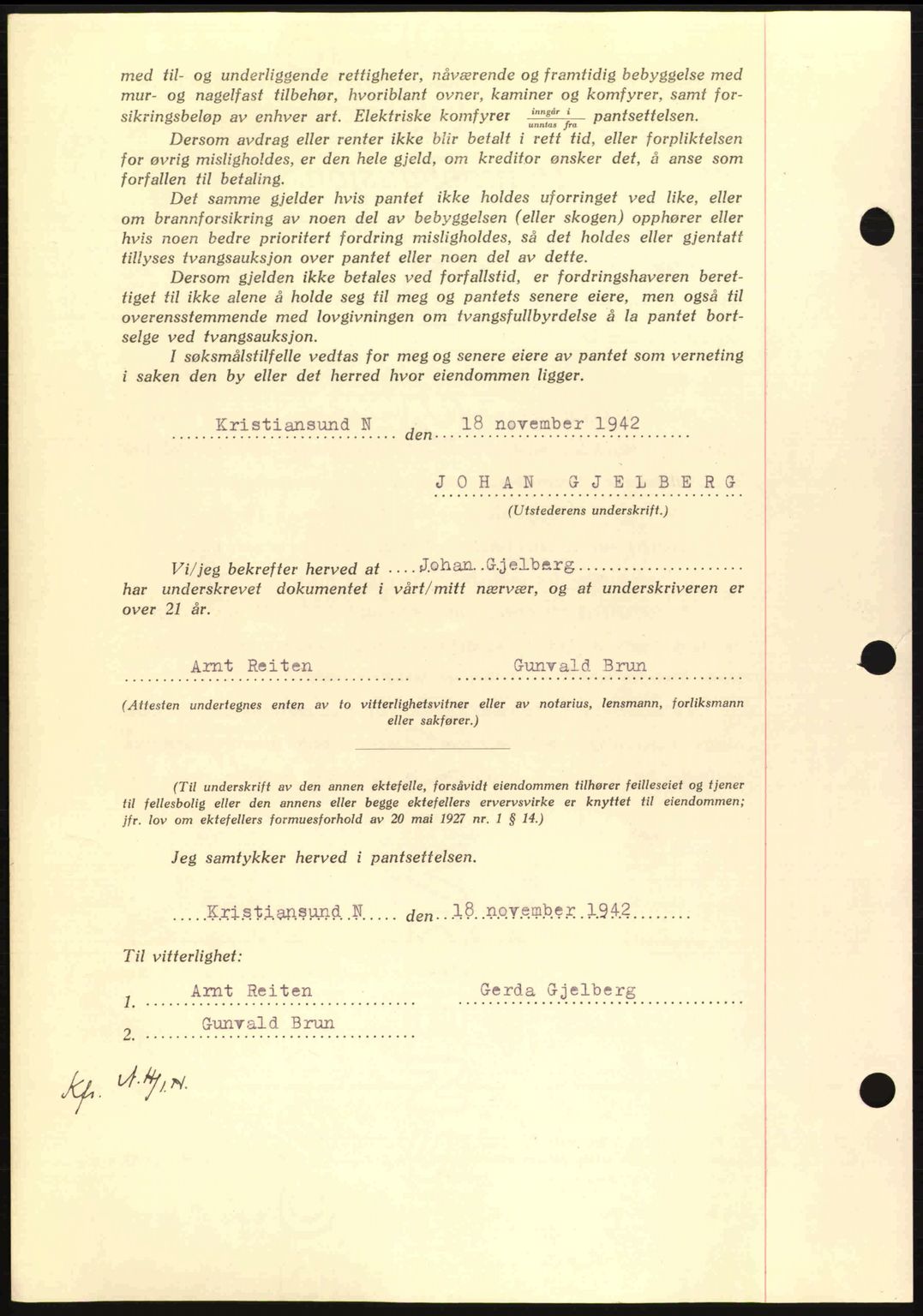 Nordmøre sorenskriveri, AV/SAT-A-4132/1/2/2Ca: Mortgage book no. B90, 1942-1943, Diary no: : 389/1943