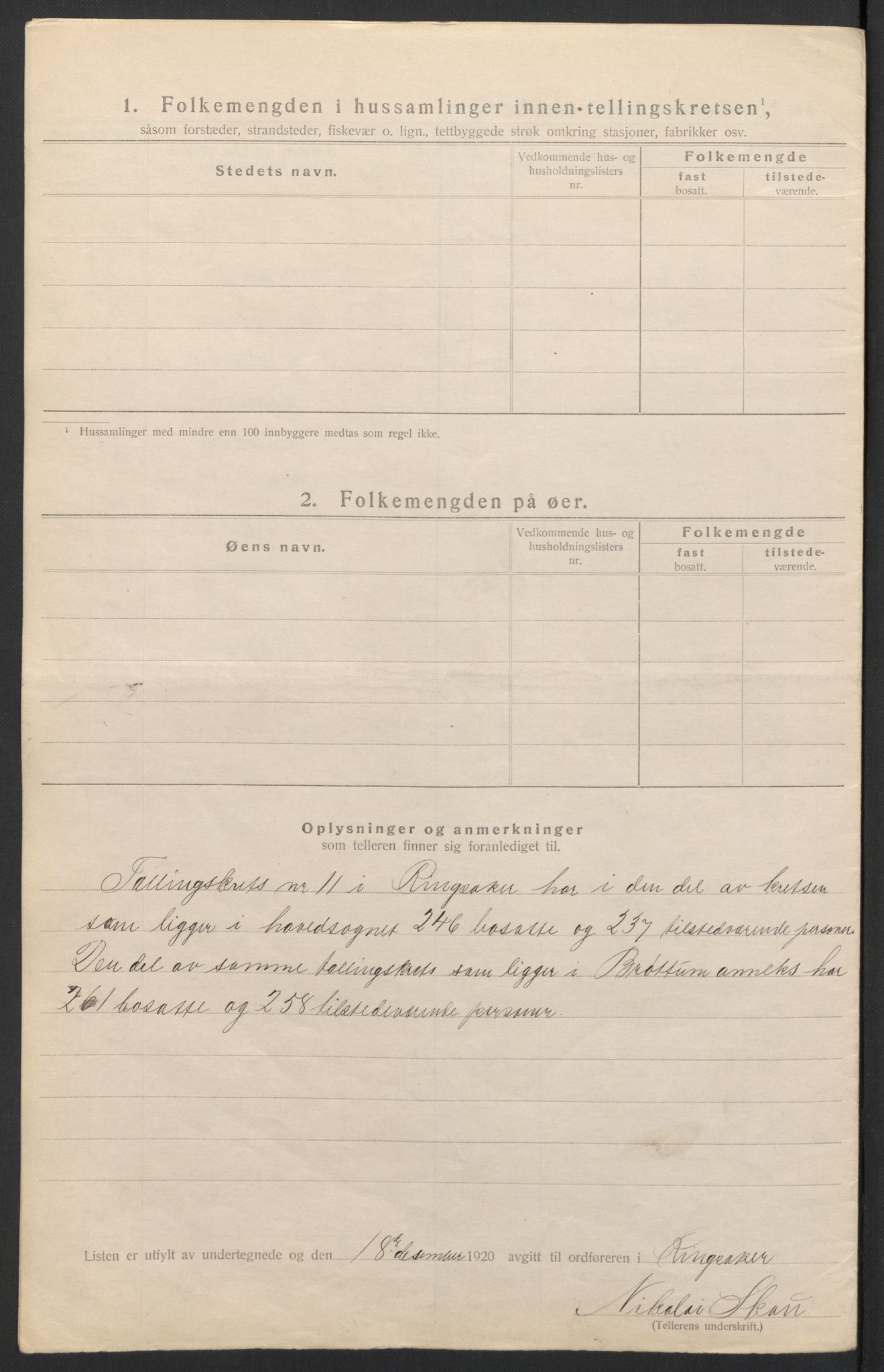 SAH, 1920 census for Ringsaker, 1920, p. 68