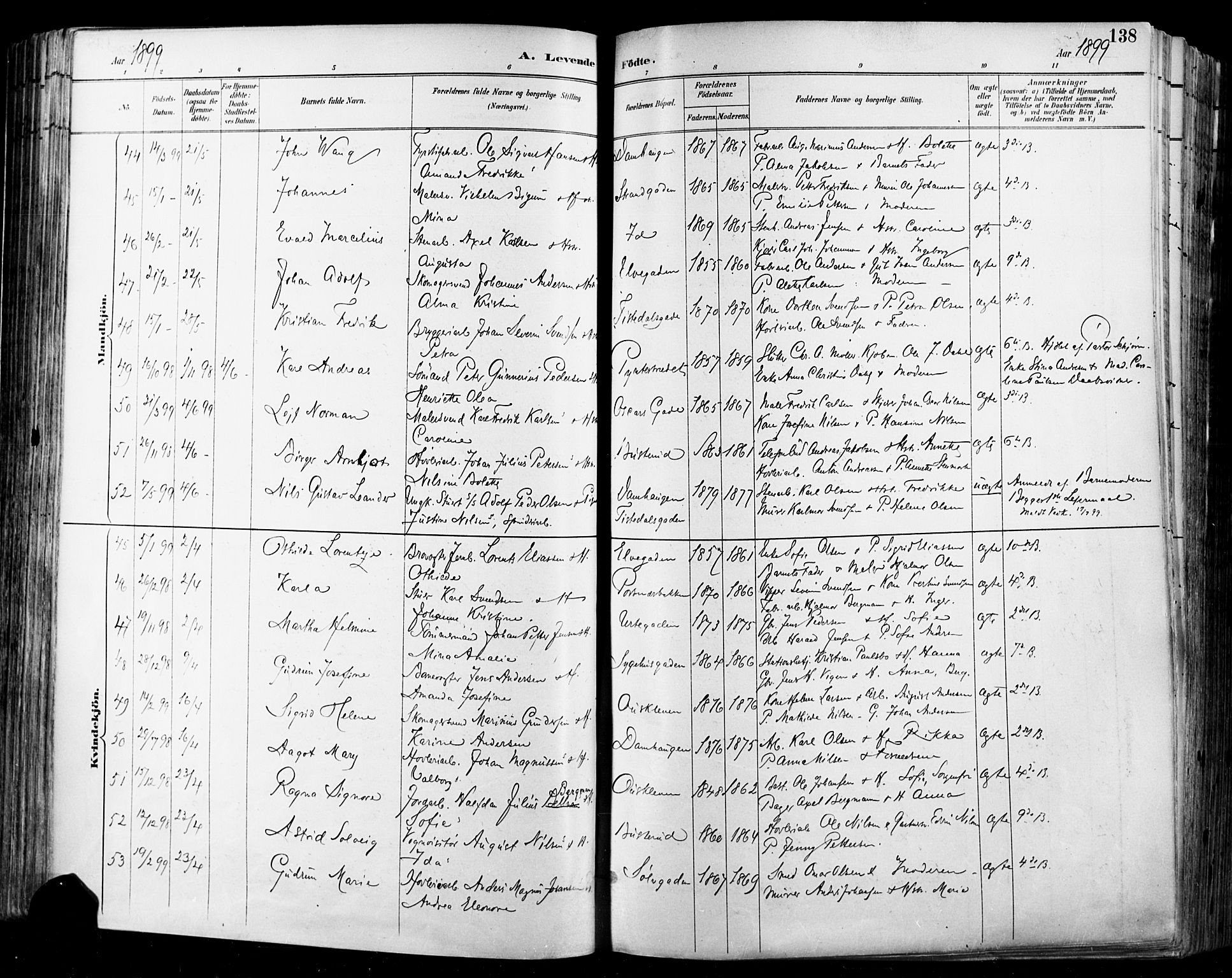 Halden prestekontor Kirkebøker, SAO/A-10909/F/Fa/L0013: Parish register (official) no. I 13, 1890-1906, p. 138