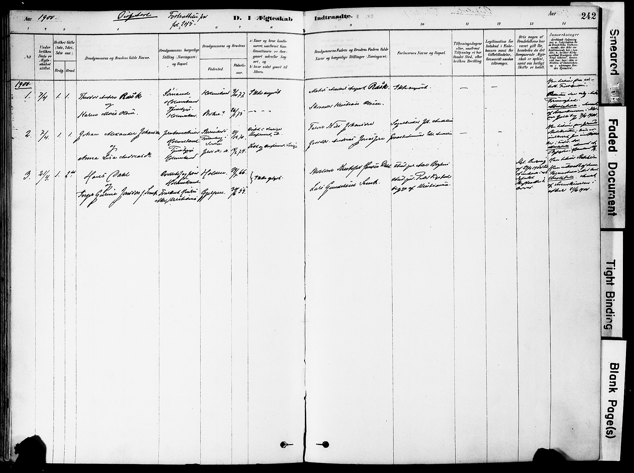 Holmestrand kirkebøker, SAKO/A-346/F/Fa/L0004: Parish register (official) no. 4, 1880-1901, p. 242